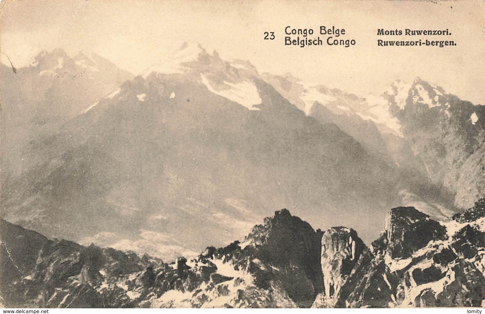 Entier Postal Congo Belge Cachet 1917 Belgisch Congo Sur Cpa Monts Ruwenzori - Ganzsachen