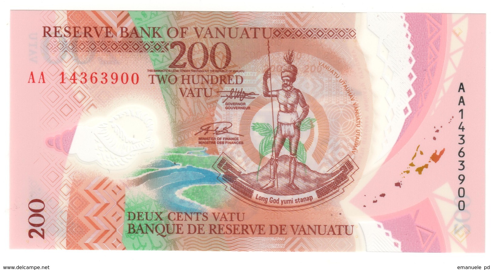 Vanuatu 200 Vatu 2014 UNC .PL. - Vanuatu