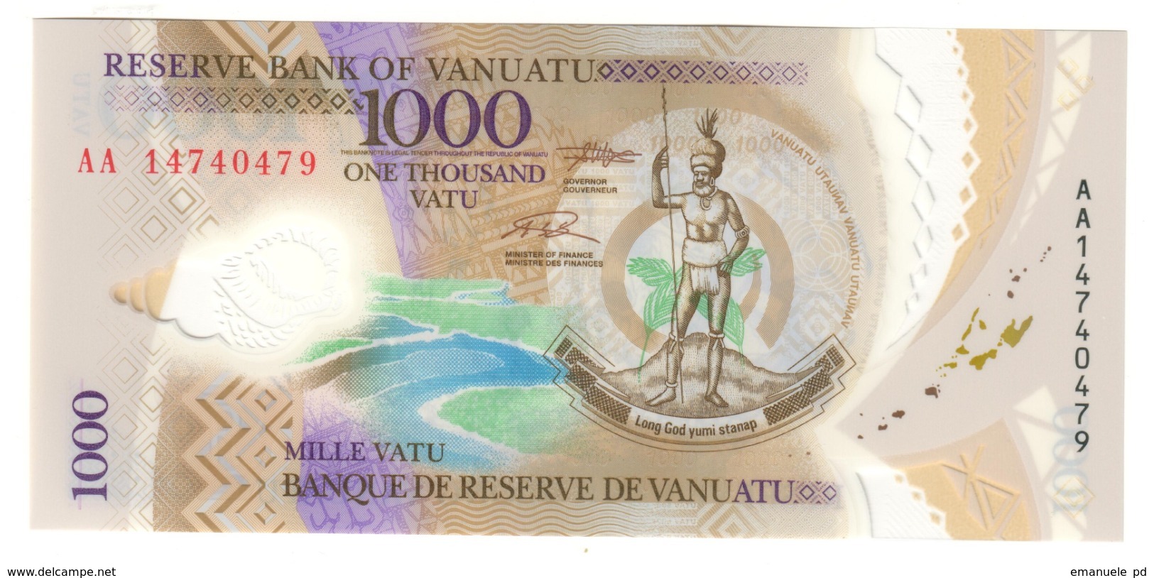 Vanuatu 1000 Vatu 2014 UNC .PL. - Vanuatu