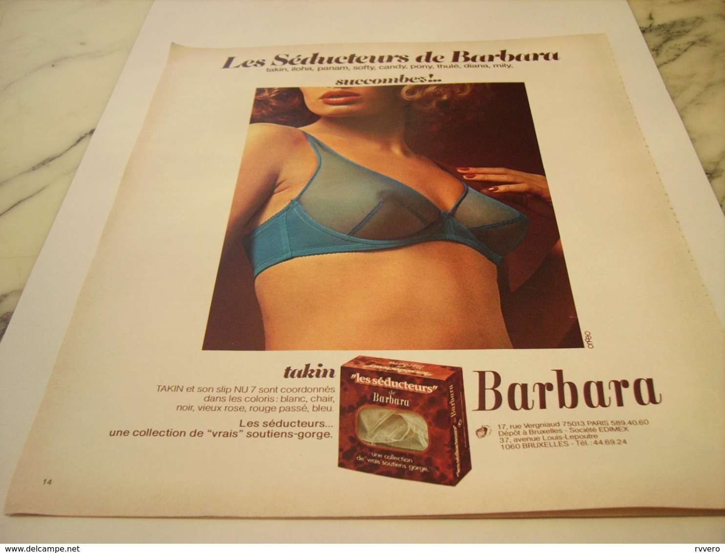 ANCIENNE PUBLICITE LES SEDUCTEUR TAKIN  DE BARBARA 1975 - Autres & Non Classés