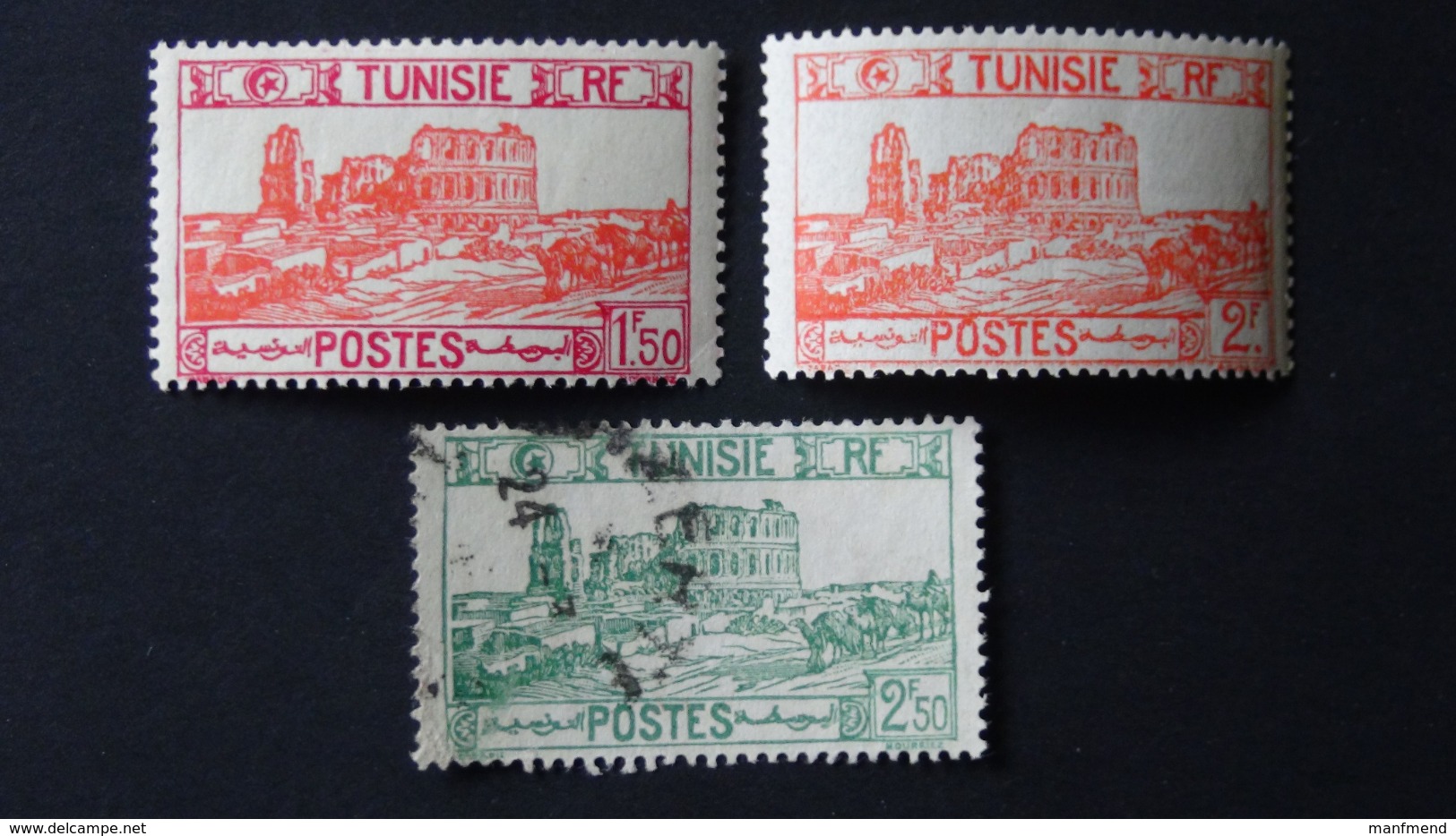 Tunisia - 1939/40/41 - Mi:TN 203-4 - Yt:TN 216-7**MNH + Mi:TN 206 - Yt:TN 219 O - Look Scan - Ungebraucht