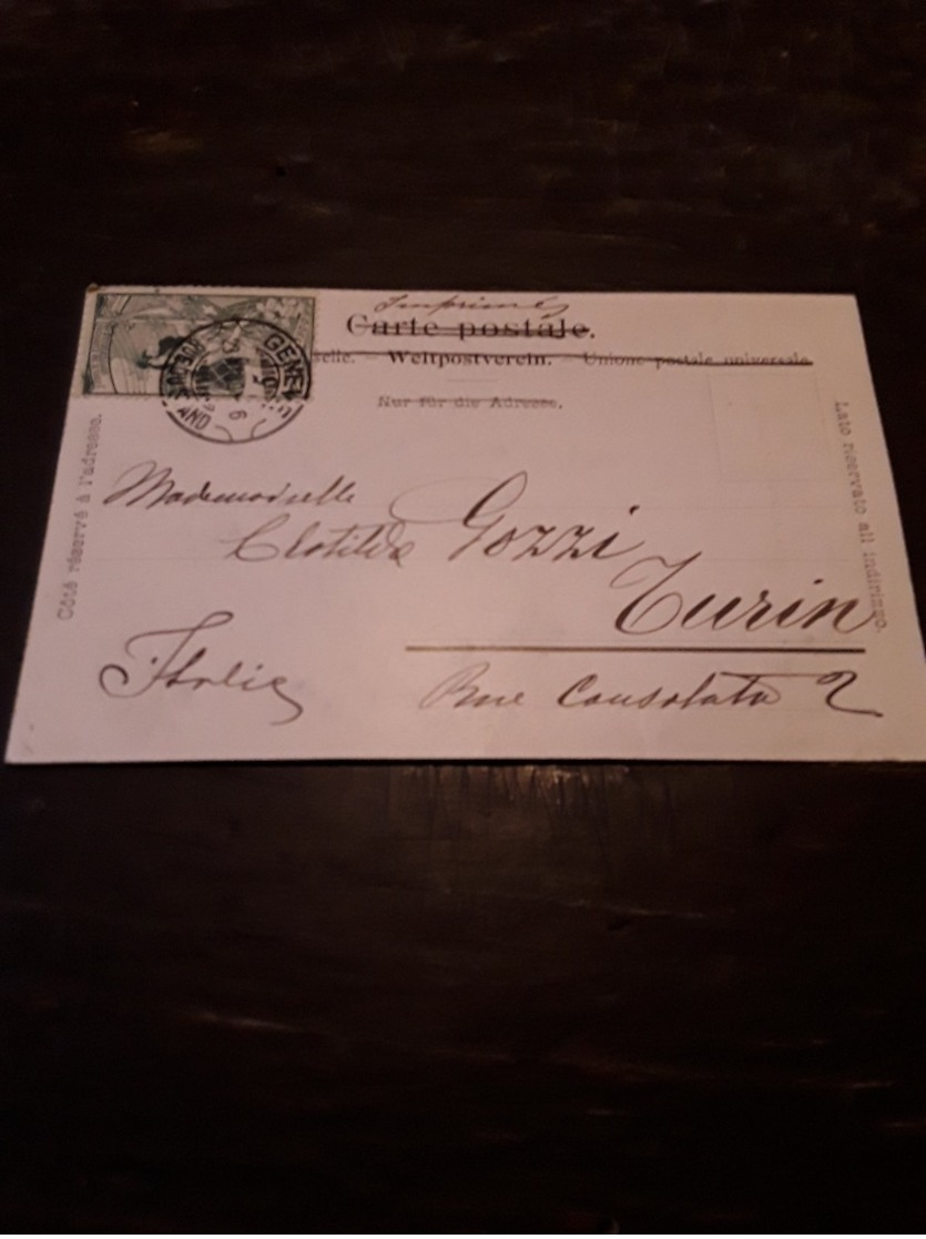 Cartolina Postale 1900, Genève, Sentier De La Jonction - Genève