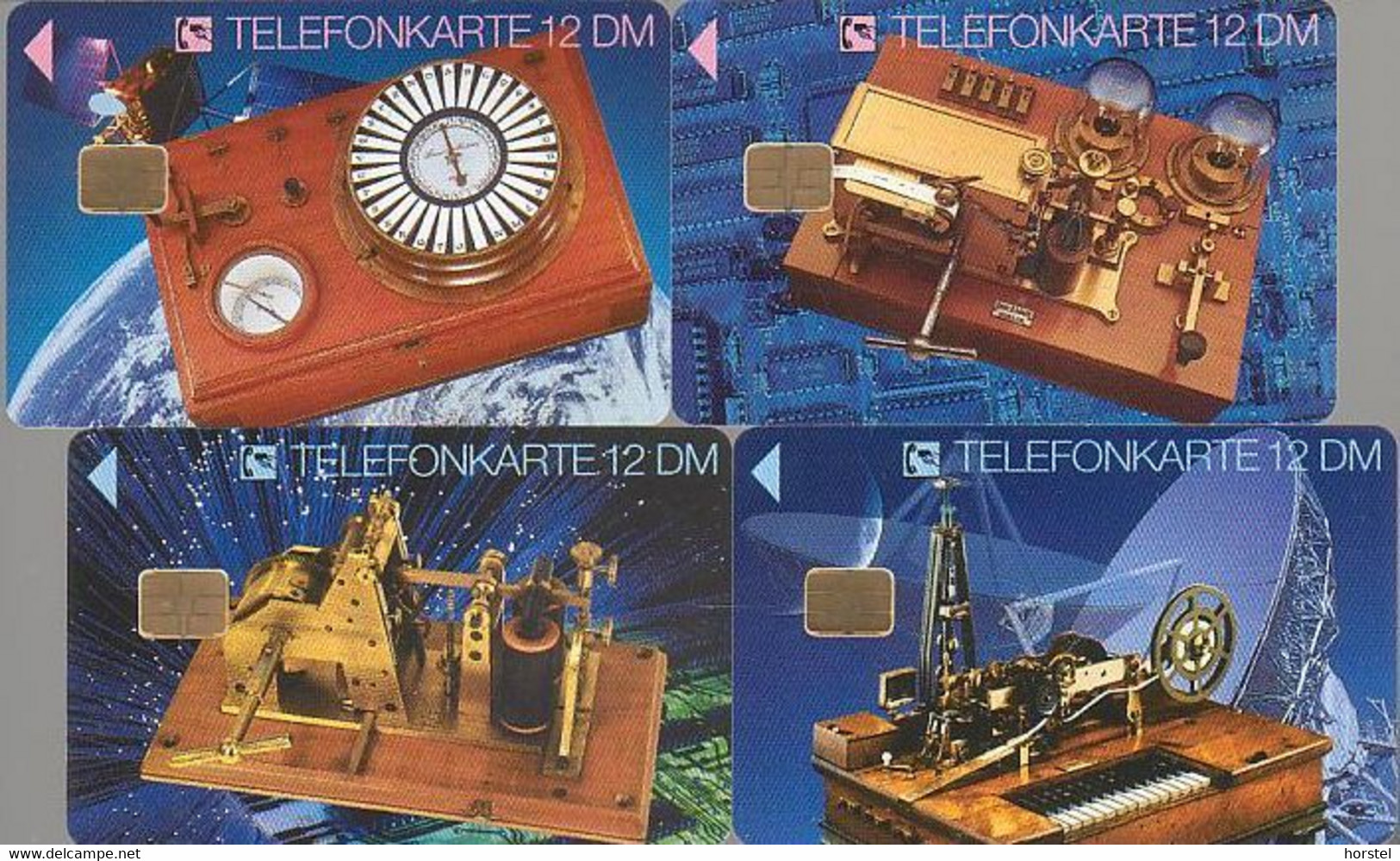 GERMANY E13/94- E16/94 1865 Telegraph - Edition 1994 - Set 4 Cards (48 DM) - Mint - E-Series : Edition - D. Postreklame