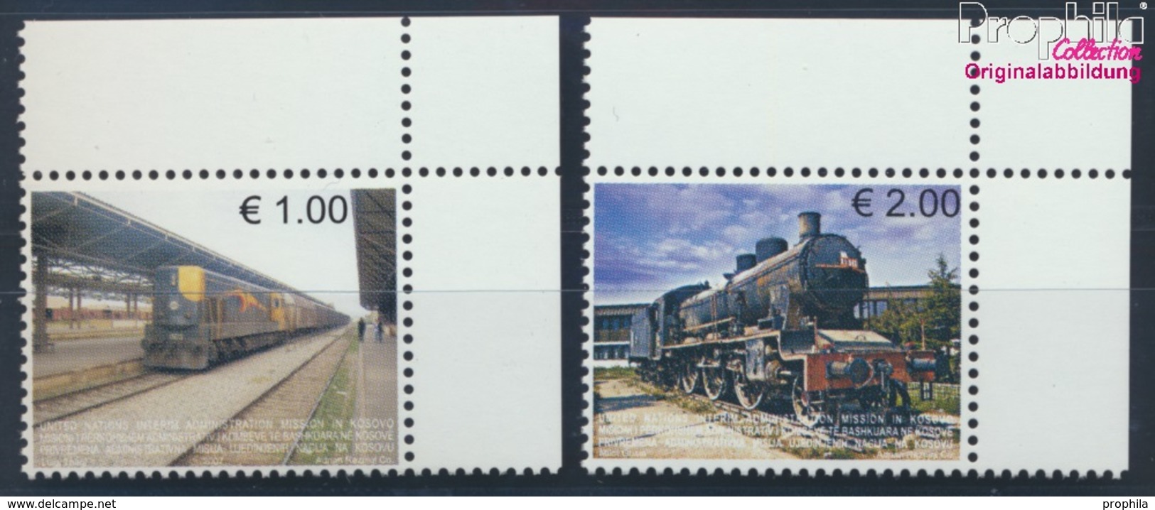 Kosovo (UN-verwaltung) 90-91 (kompl.Ausg.) Postfrisch 2007 Eisenbahnen (8776957 - Nuevos