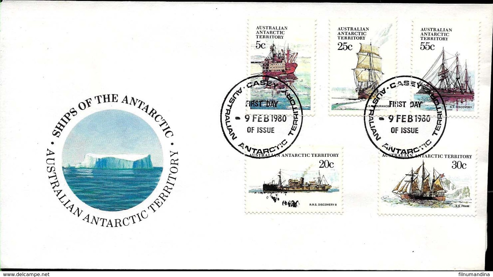 AANT-266 ANTARCTICA 1980 AUSTRALIA AAT ANTARCTIC SHIPS FDC - FDC