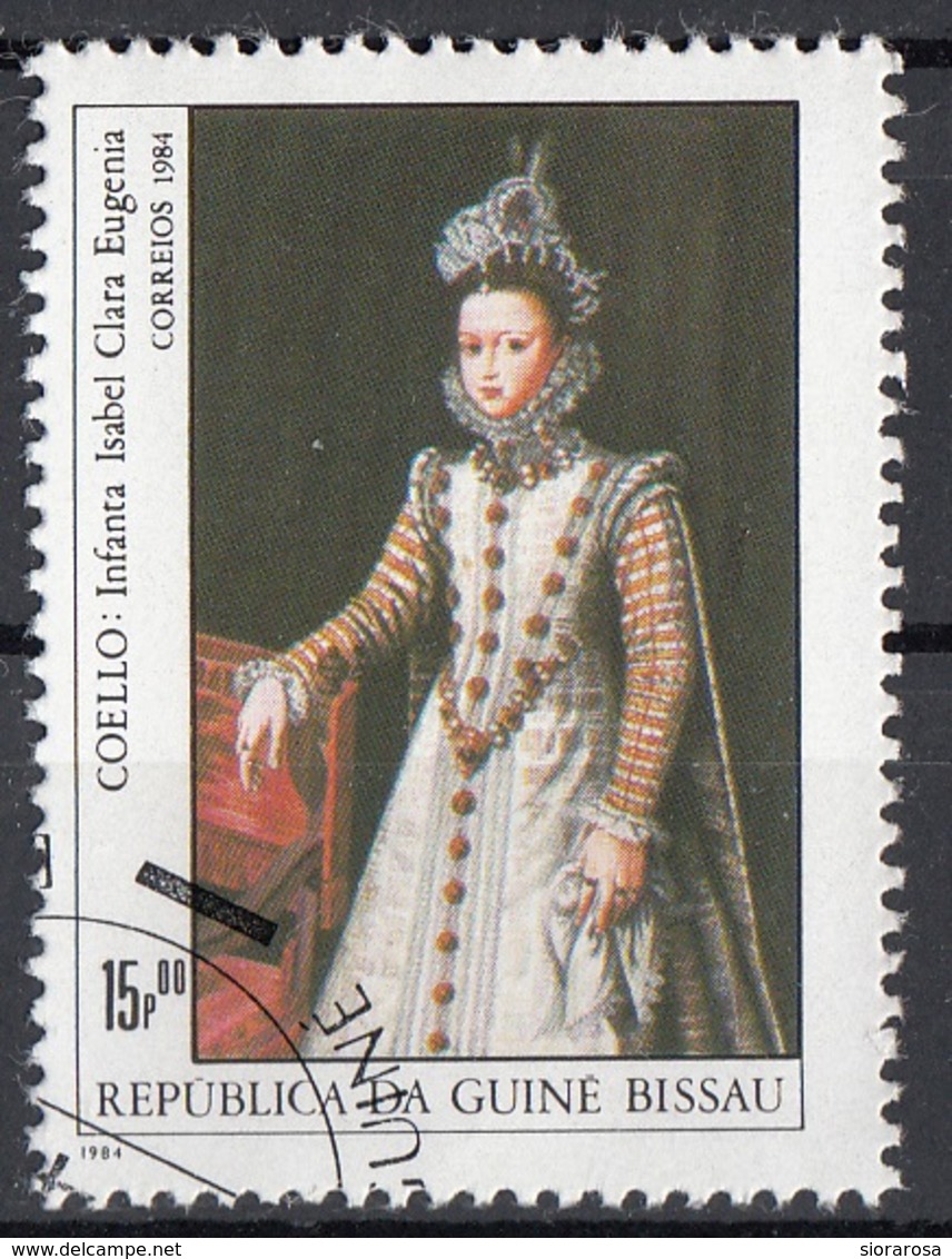 Guinea Bissau 1984 Sc. 557 "Infanta Isabel Clara Eugenia" Quadro Dipinto Claudio Coello Paintings Tableaux CTO - Guinea-Bissau