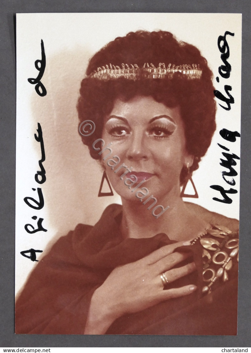 Musica Lirica - Autografo Del Soprano Italiano Maria Chiara - 1980 Ca. - Altri & Non Classificati