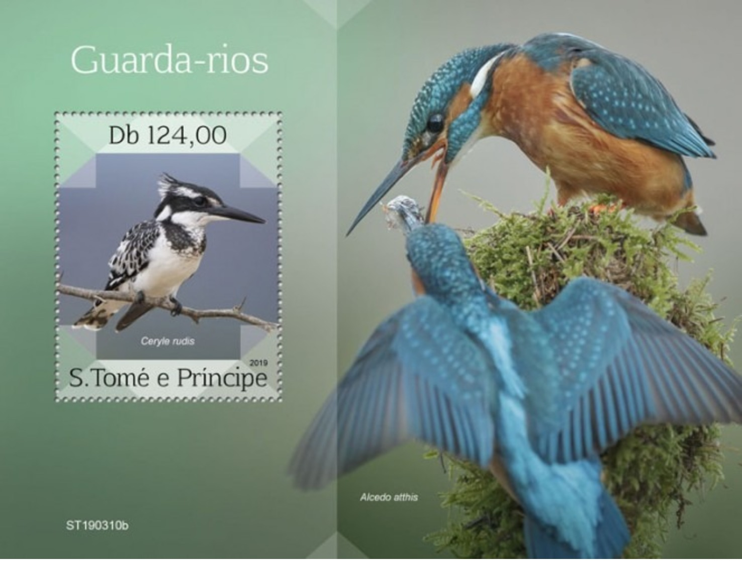 SAO TOME - 2019 - Kingfishers - Perf Souv Sheet - M N H - Sao Tome And Principe