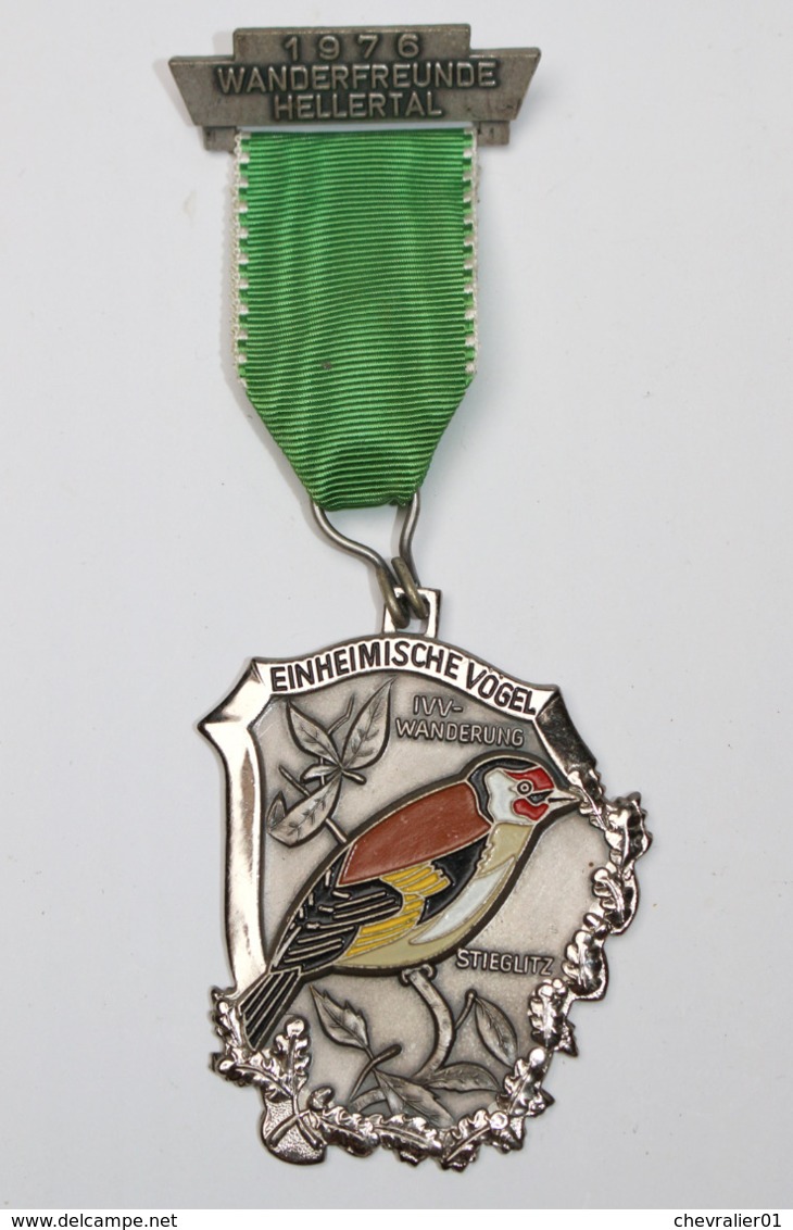 Médaille De Marche_018_1976, Wanderfreunde Hellertal, Einheimische Vogel, Chardonneret, Stieglitz - Autres & Non Classés