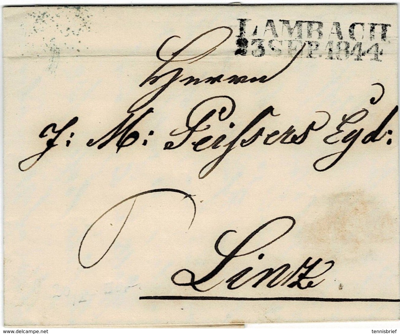 1844," Lambach "  Klar ! - Ober - Österreich , #a1164 - ...-1850 Préphilatélie