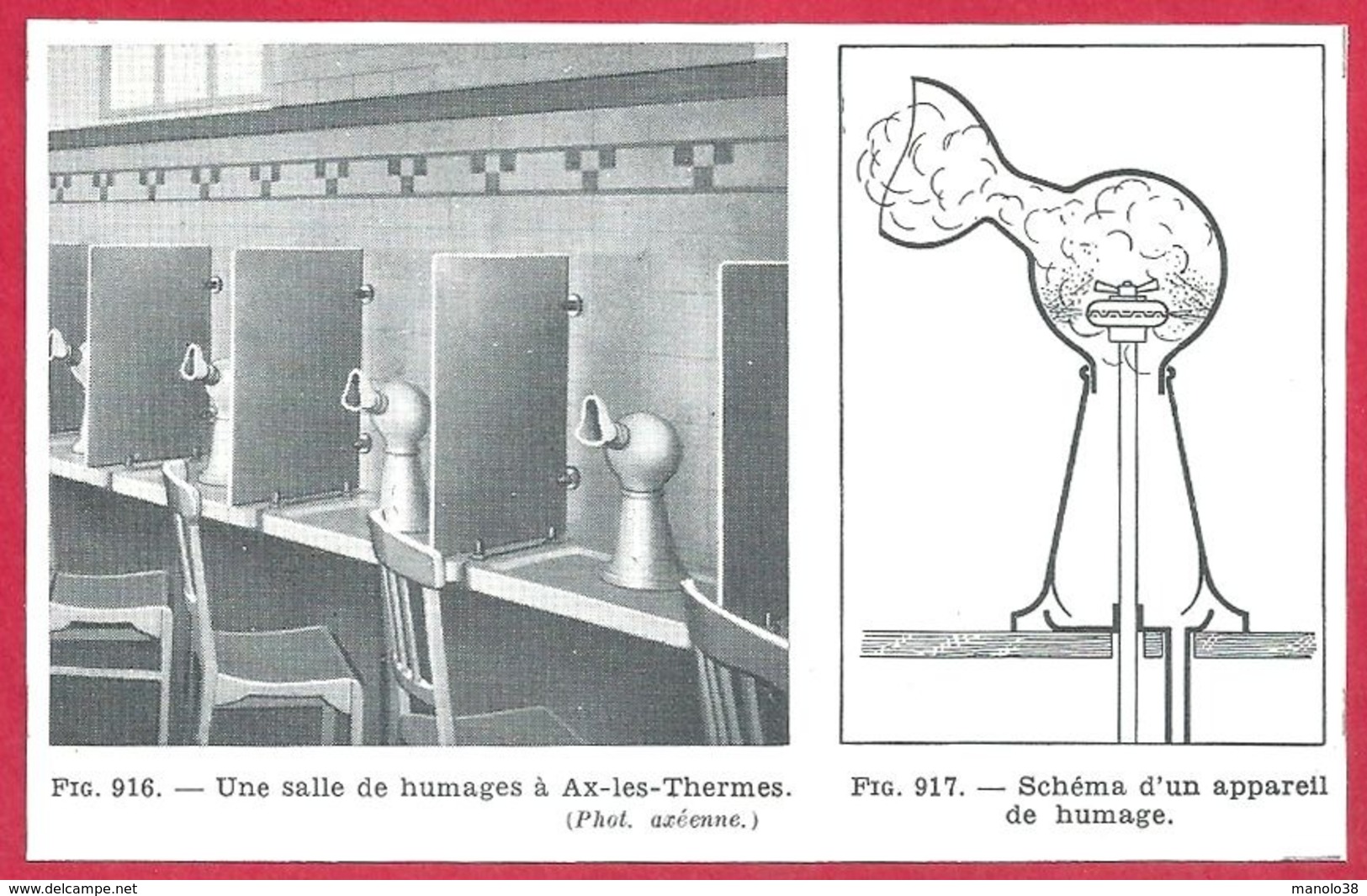 Une Salle De Fumages à Ax Les Thermes. Schéma D'un Appareil. Ariège (09). Larousse Médical 1974. - Non Classés