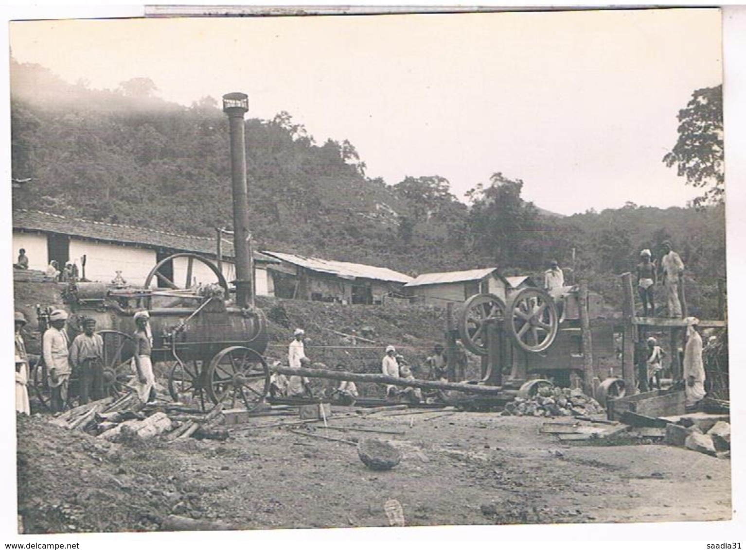 Inde? Photo 198x140. Scierie  Locomobile Ouvriers.MX96 - Inde