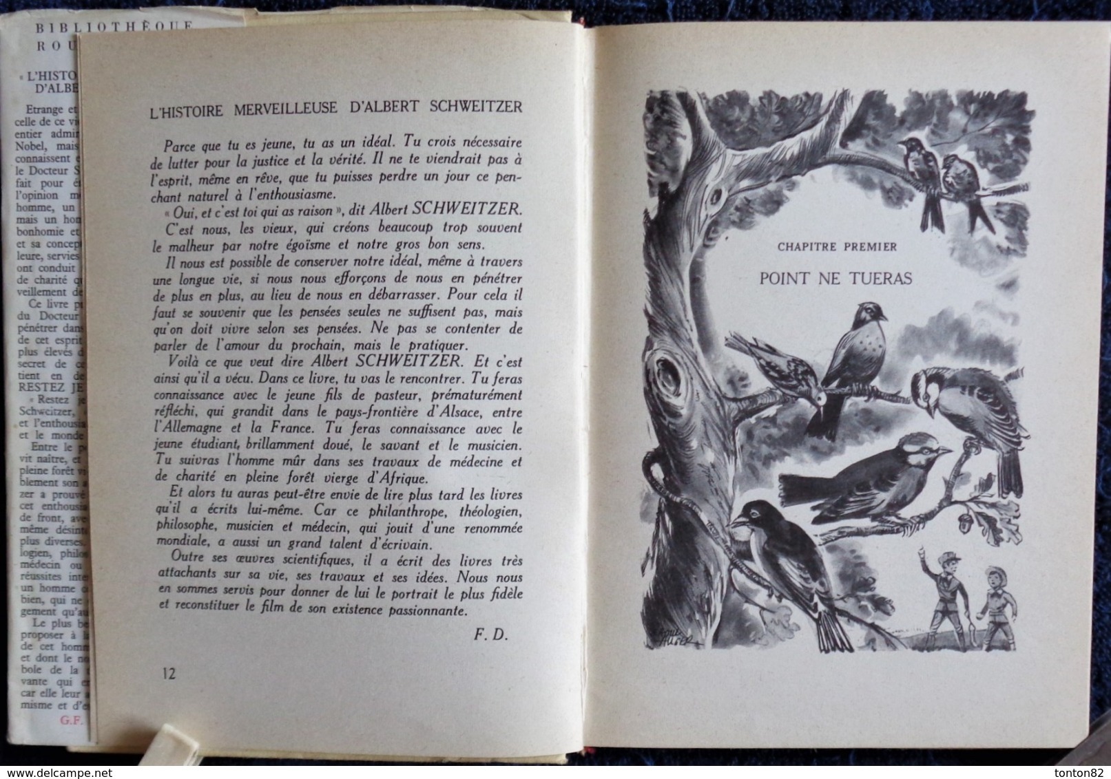 Titt Fasmer Dahl - L' Histoire Merveilleuse D' Albert Schweitzer - Rouge Et Or Souveraine - ( 1955 ) . - Bibliotheque Rouge Et Or