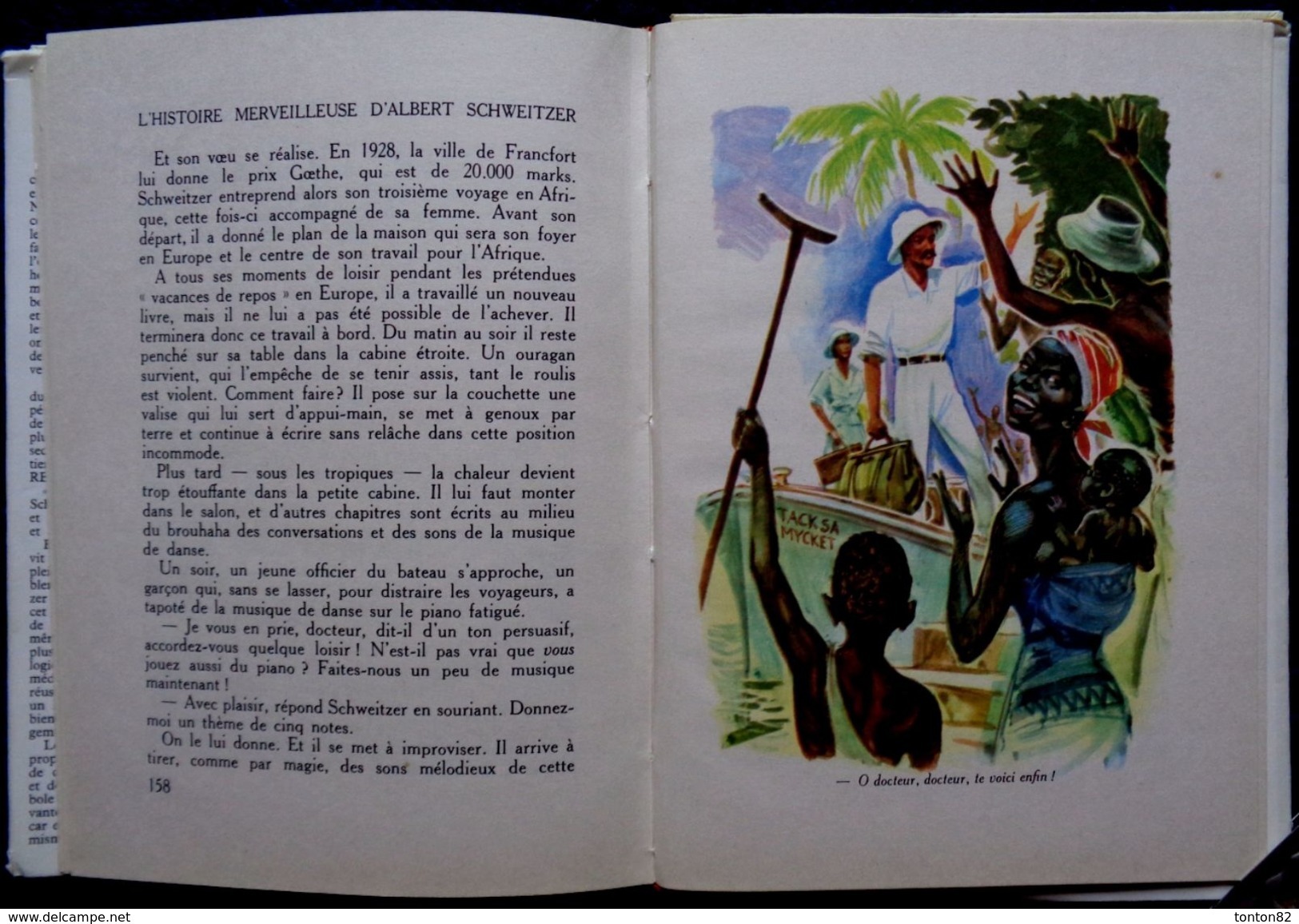 Titt Fasmer Dahl - L' Histoire merveilleuse d' Albert Schweitzer - Rouge et Or Souveraine - ( 1955 ) .