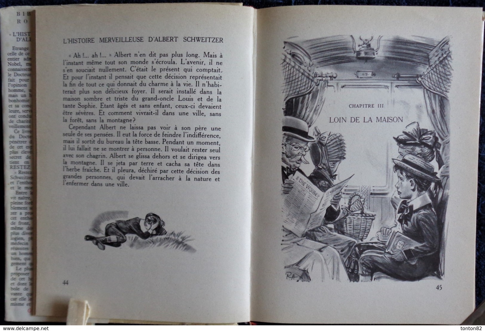 Titt Fasmer Dahl - L' Histoire merveilleuse d' Albert Schweitzer - Rouge et Or Souveraine - ( 1955 ) .