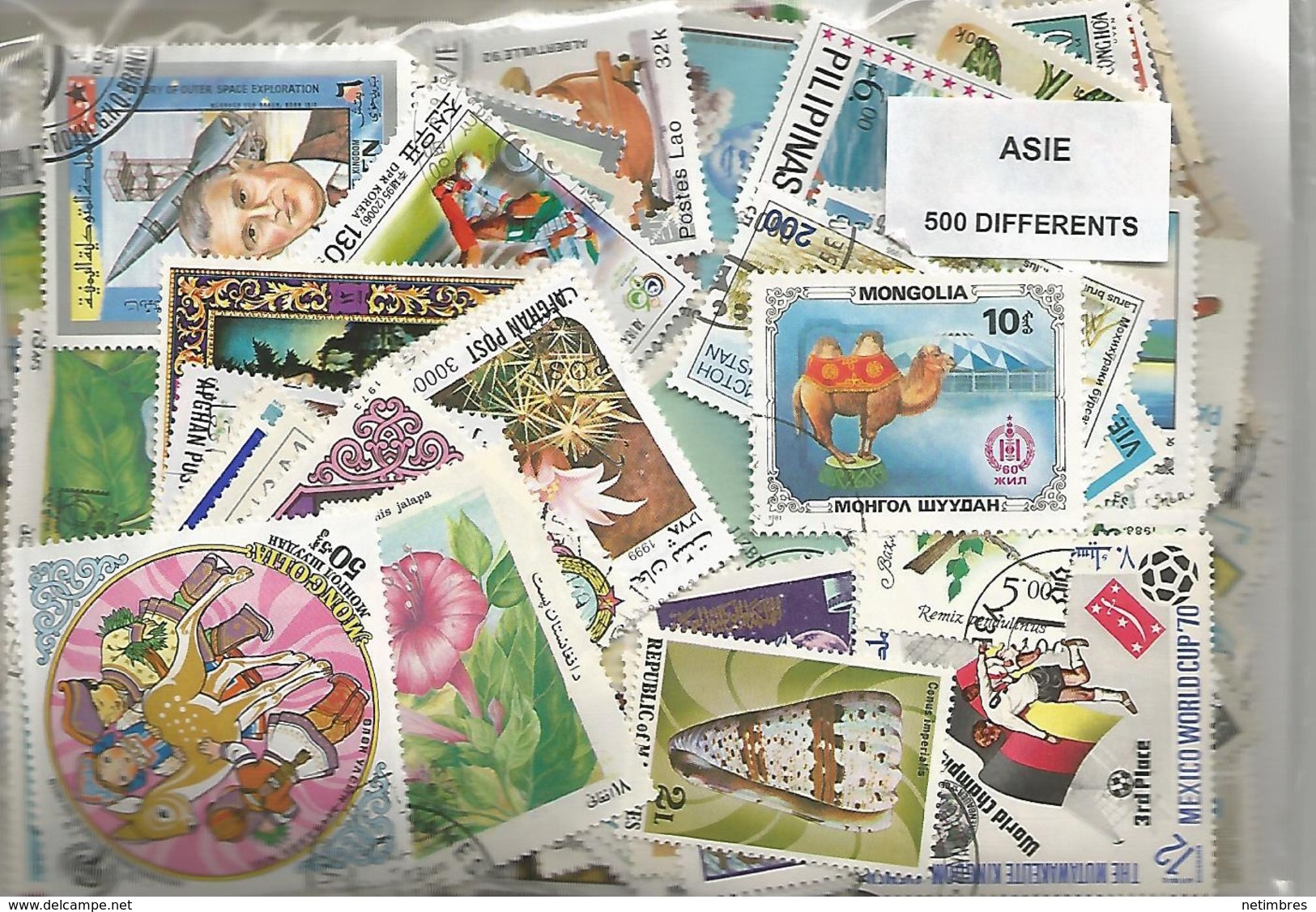 Lot 500 Timbres D'Asie - Vrac (max 999 Timbres)