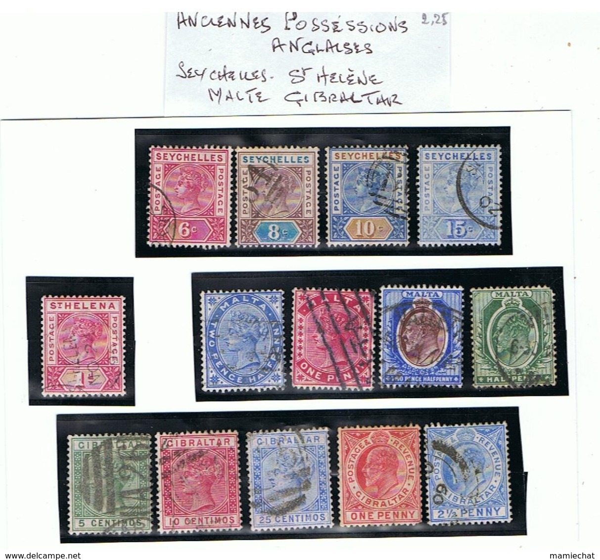 ANCIENNES POSSESSIONS ANGLAISES-SEYCHELLES-ST-HELENE-MALTE-GIBRALTAR- - Seychelles (...-1976)