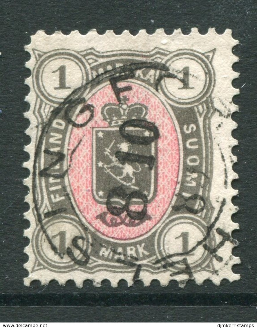 FINLAND 1885..1 Mk. Grey/rose Used.  Michel 24 - Usati