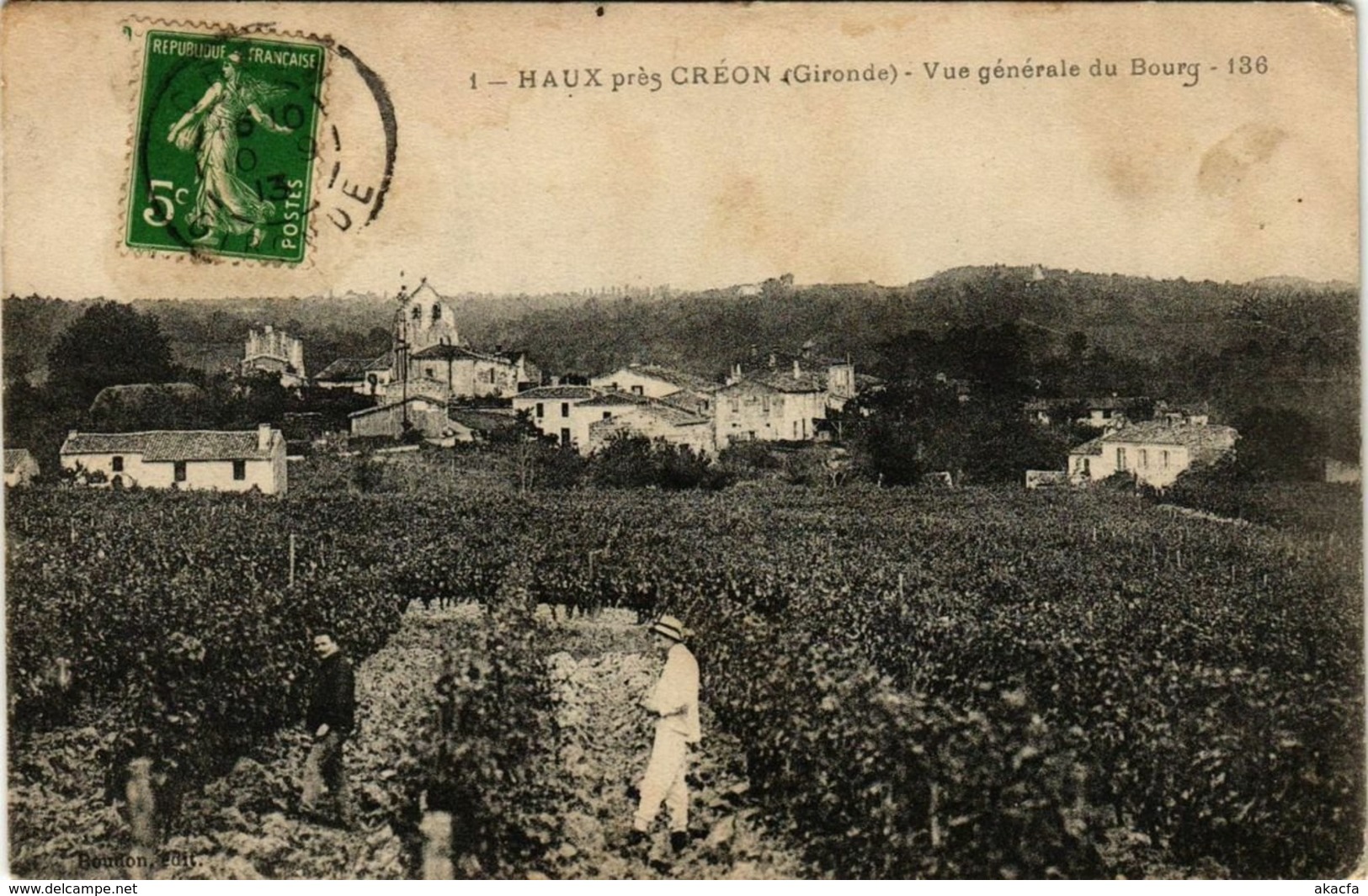 CPA Haux Pres Créon Vue Générale Du Bourg (336231) - Autres & Non Classés