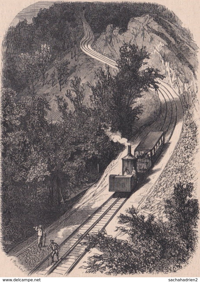 CHEMIN DE FER DU RIGI. Le Pont & La Rampe. 1871 - Non Classés