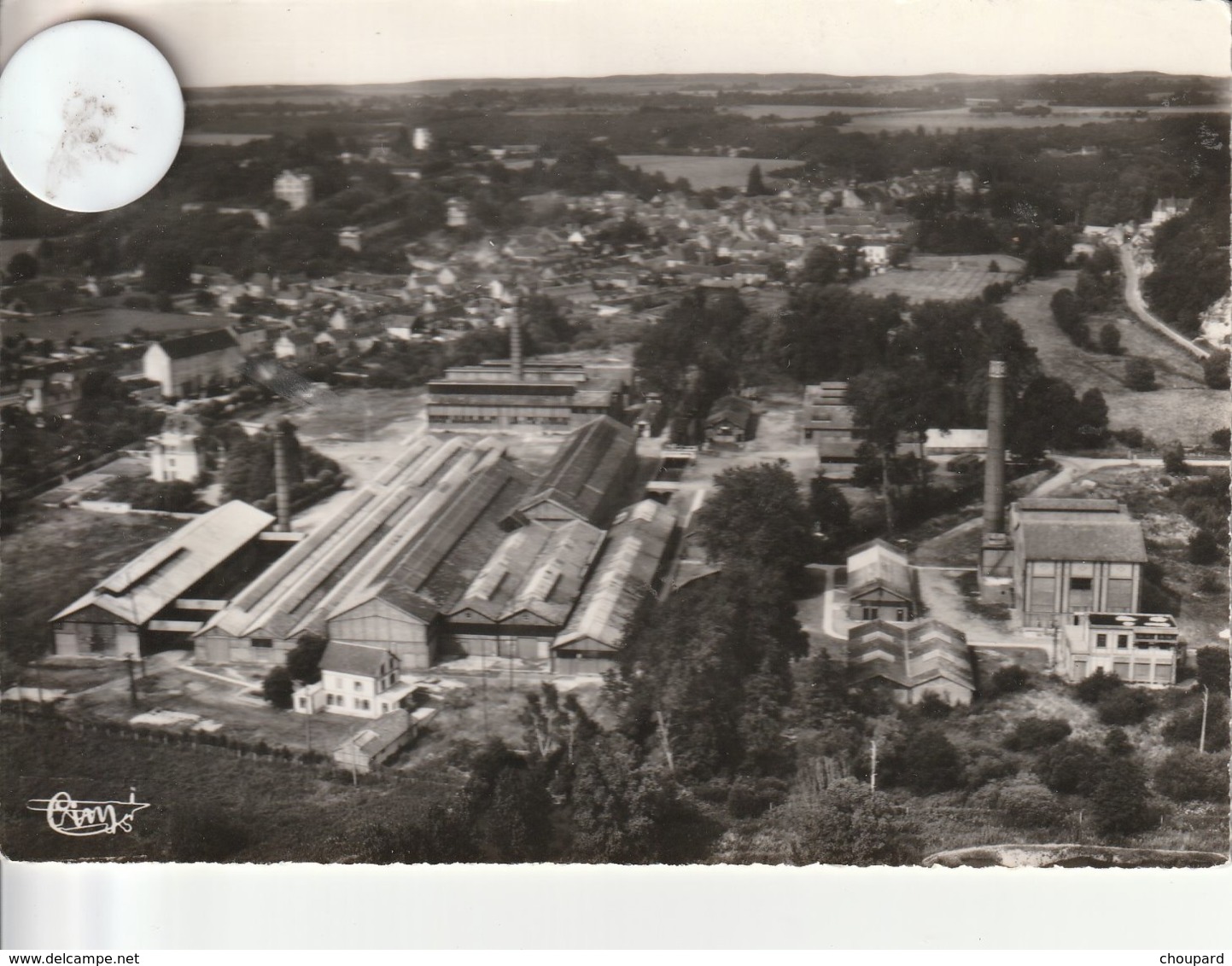 27 - Très Belle Carte Postale Semi Moderne Dentelée De TILLIERES SUR AVRE   Dans L'Eure  Vue Aérienne - Tillières-sur-Avre