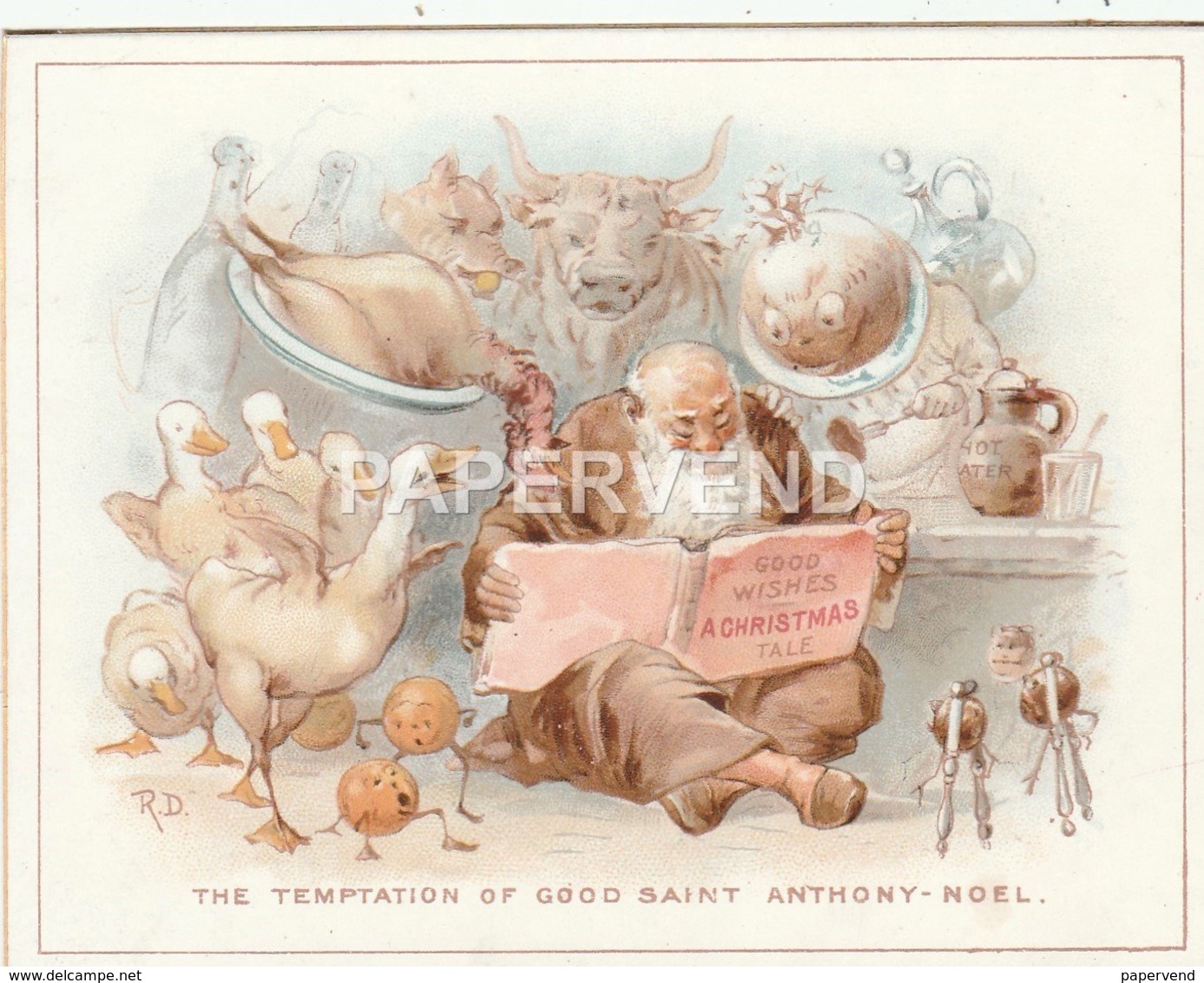 Greeting Card The Temptation Of Saint Anthony-Noel Artist Robert Dudley Egc765 - Unclassified