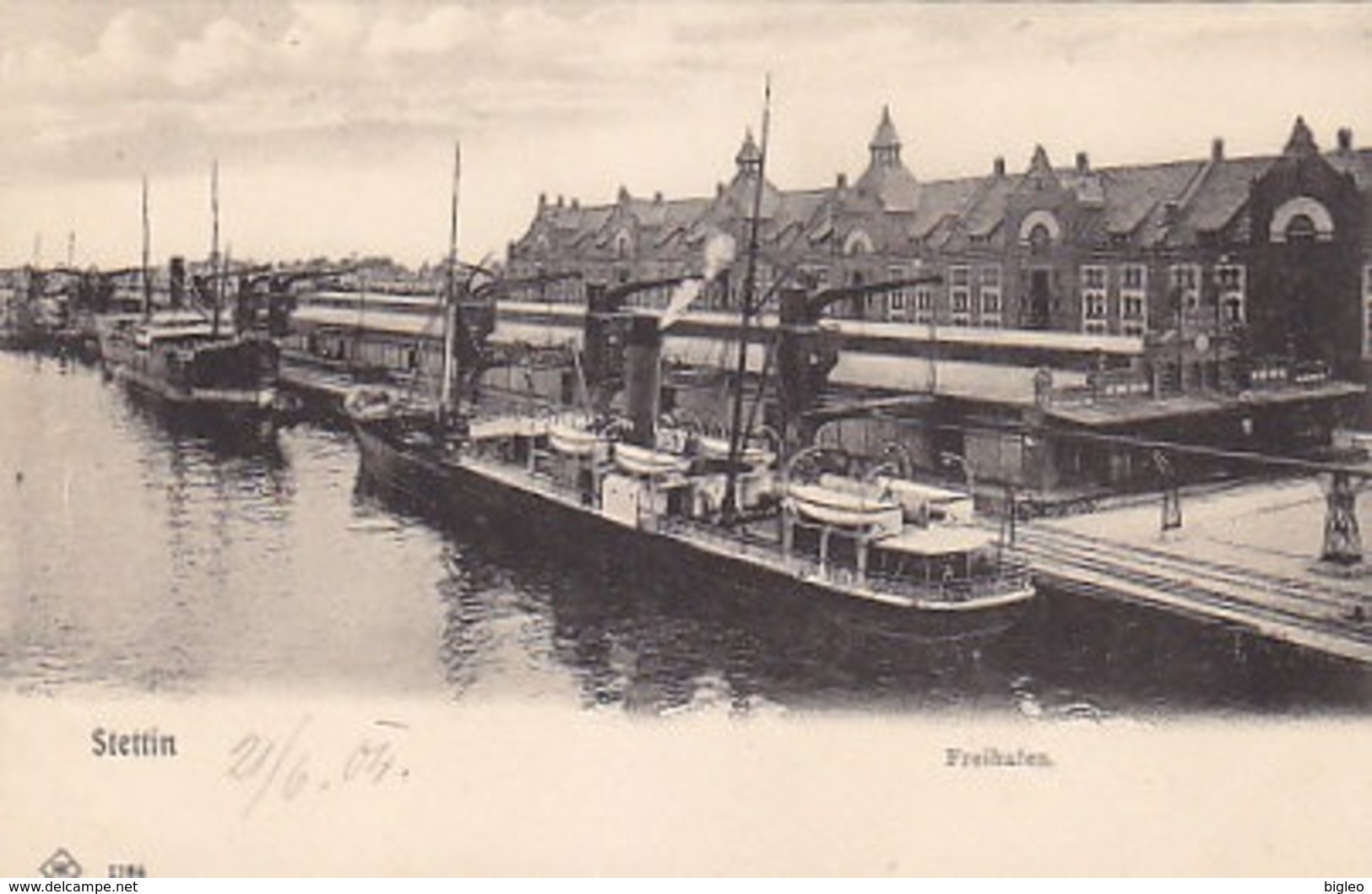 Stettin - Freihafen 1904      (A-113-150119) - Poland