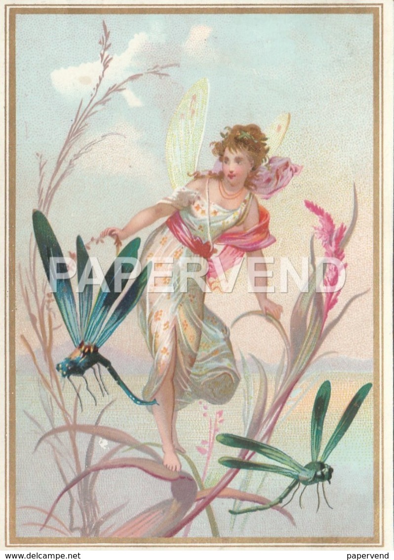 Greeting Card Angel Riding On A Dragonfly  Egc768 - Unclassified