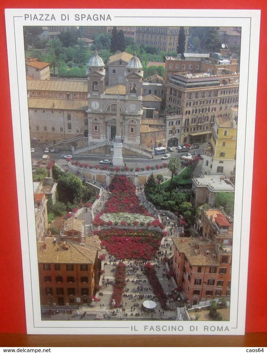 ROMA Piazza Di Spagna Veduta Aerea Foto Massimo Cirilli CARTOLINA  Non Viaggiata - Panoramic Views