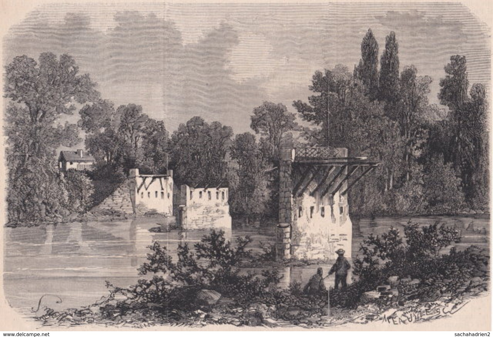 94. CHAMPIGNY. Etat Actuel Des Ruines Du Pont. 1871 - Non Classés