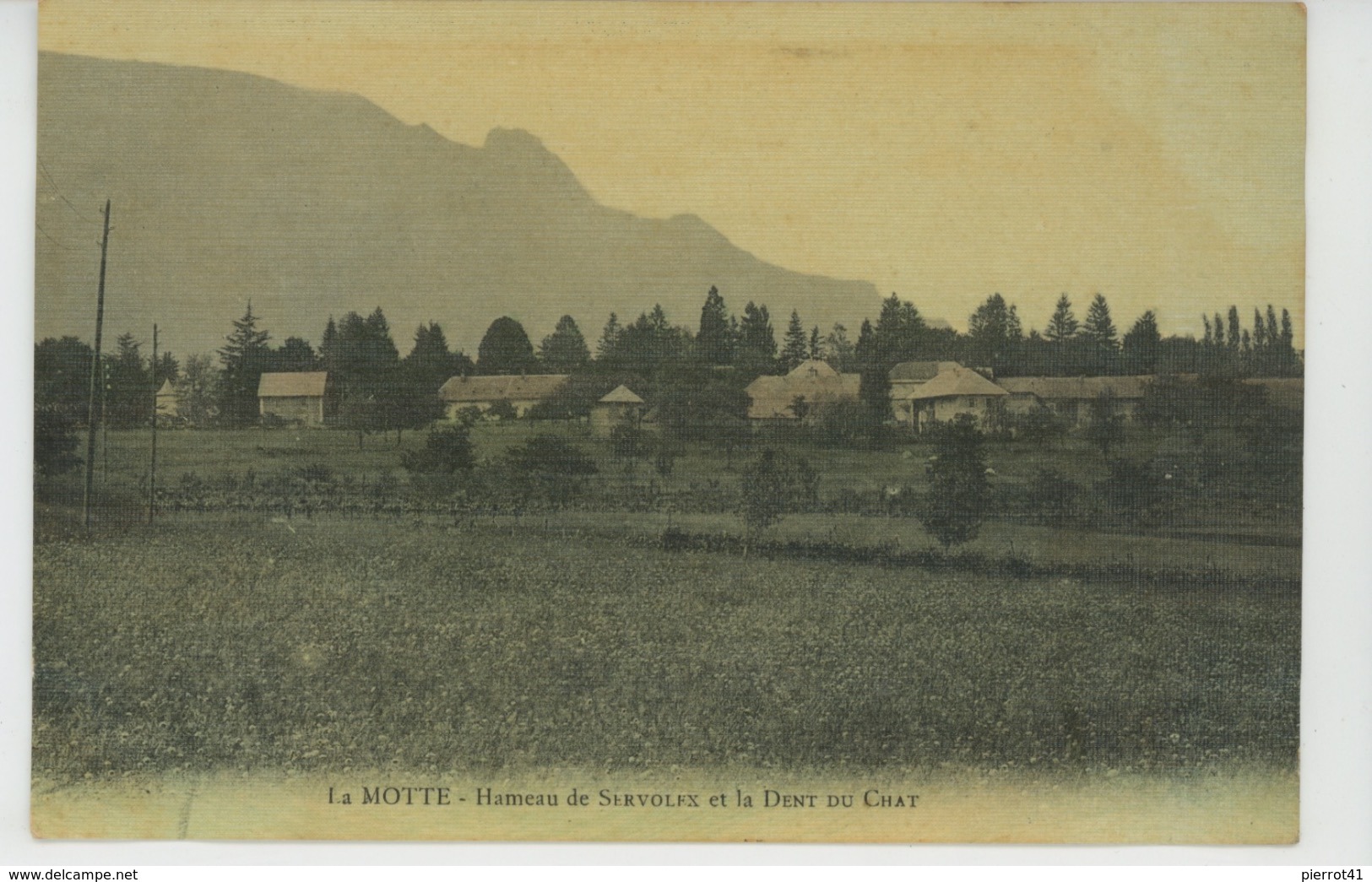 LA MOTTE SERVOLEX - Hameau De SERVOLEX Et La DENT DU CHAT (belle Carte Toilée ) - La Motte Servolex
