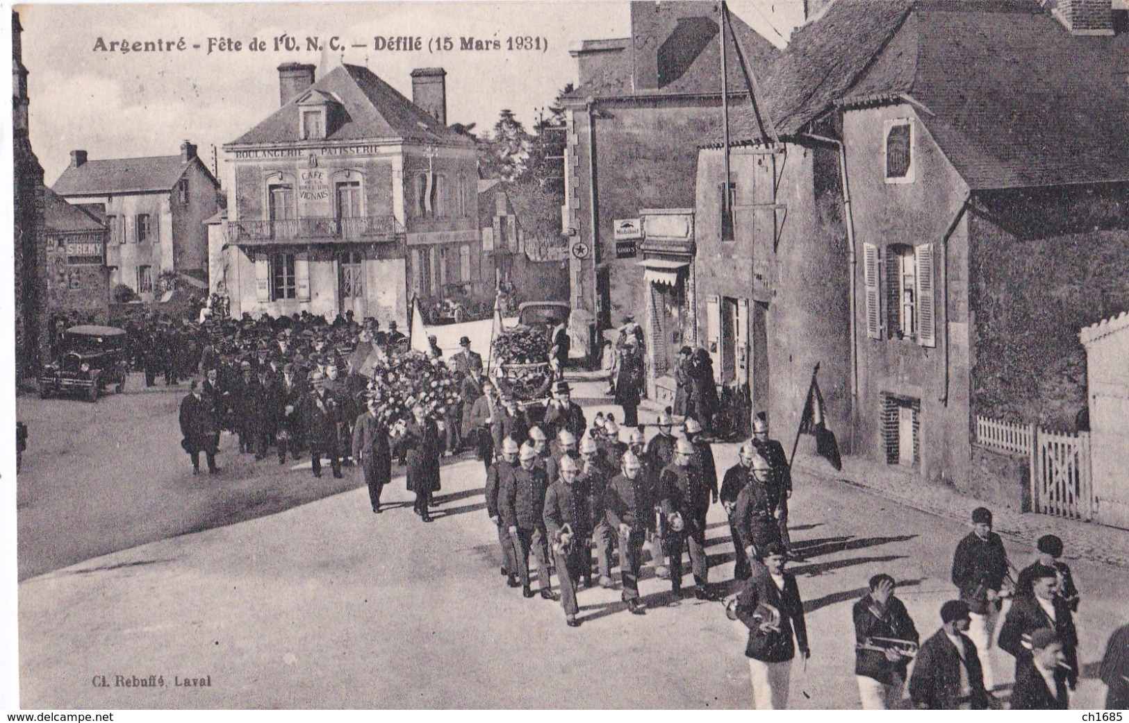 ARGENTRE (53) Pompiers Au Défilé Du 15 Mars 1931 - Argentre