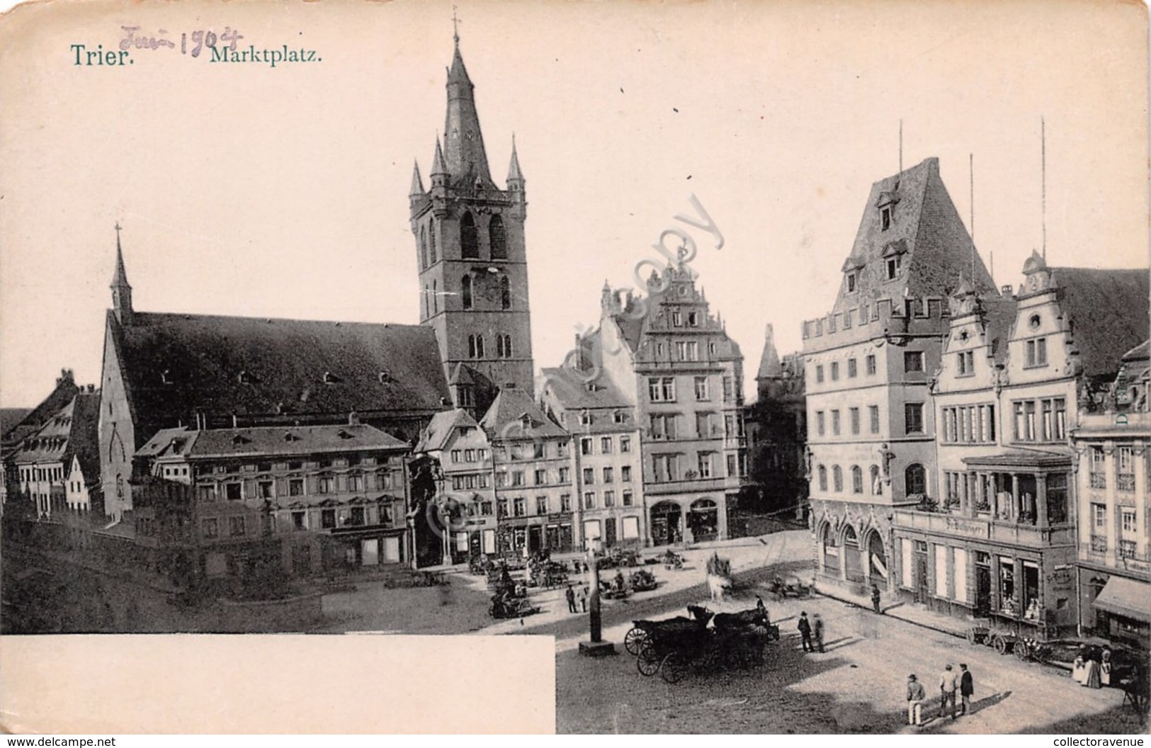 Cartolina Trier Marktplatz 1904 - Non Classificati