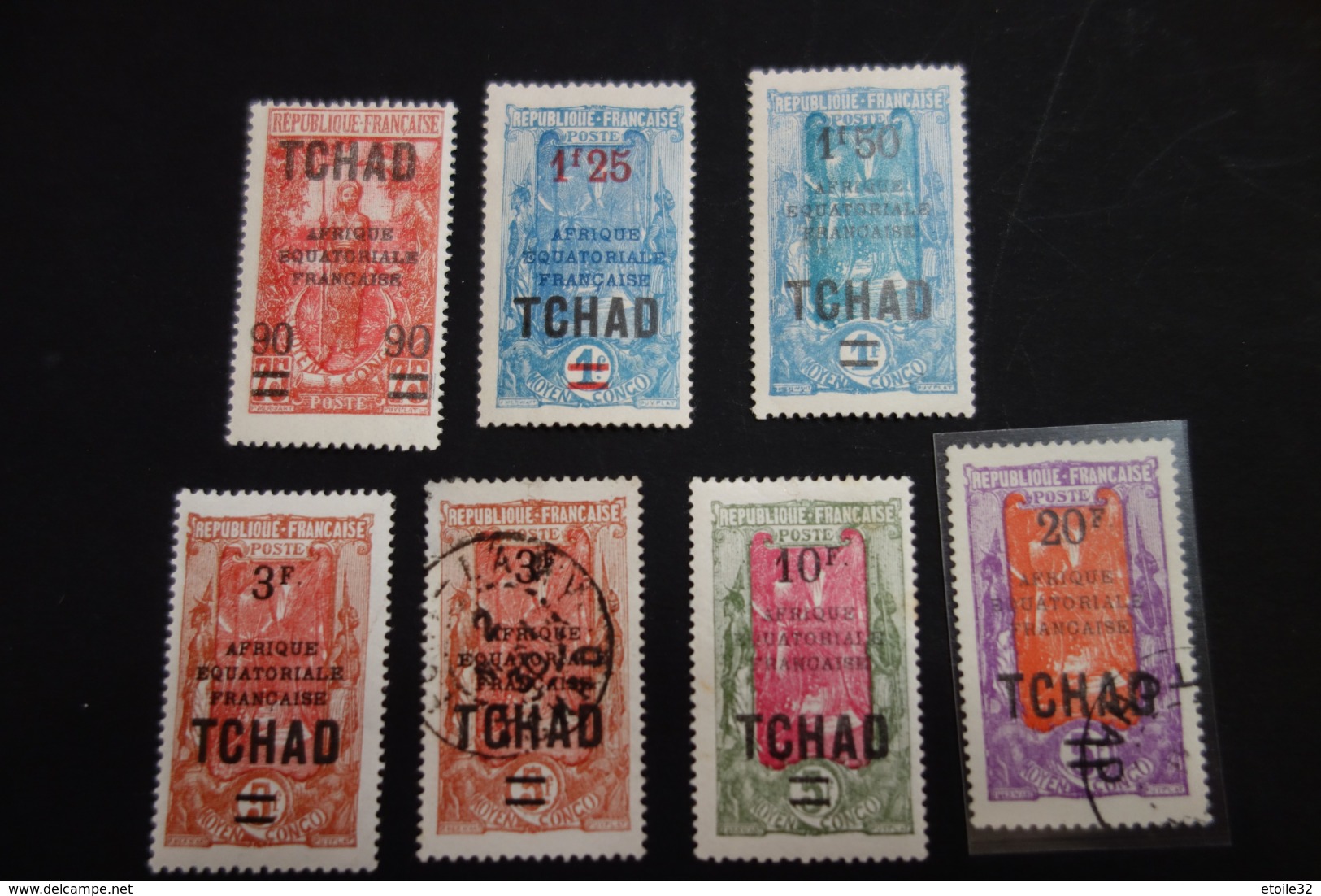 TCHAD Serie N°47/52*/obl C.46 E Tb - Unused Stamps