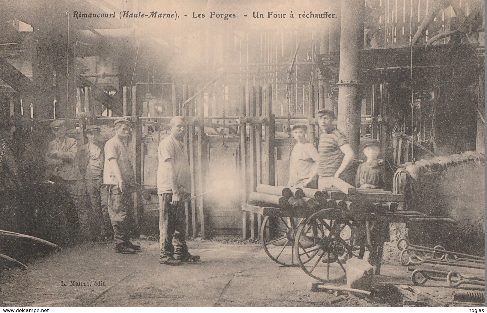 RIMAUCOURT - LES FORGES - UN FOUR A RECHAUFFER - BELLE CARTE ANIMEE - A DROITE, UN TRES JEUNE APPRENTI - DEBUT 1900 - - Sonstige & Ohne Zuordnung