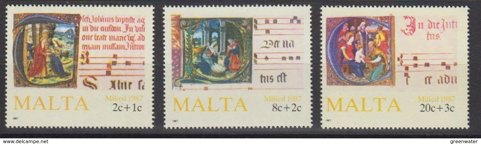 Malta 1987 Christmas 3v ** Mnh (44751) - Malta