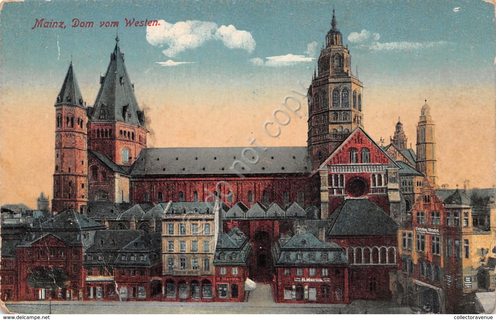 Cartolina Mainz Dom Vom Westen Illustrata - Non Classificati