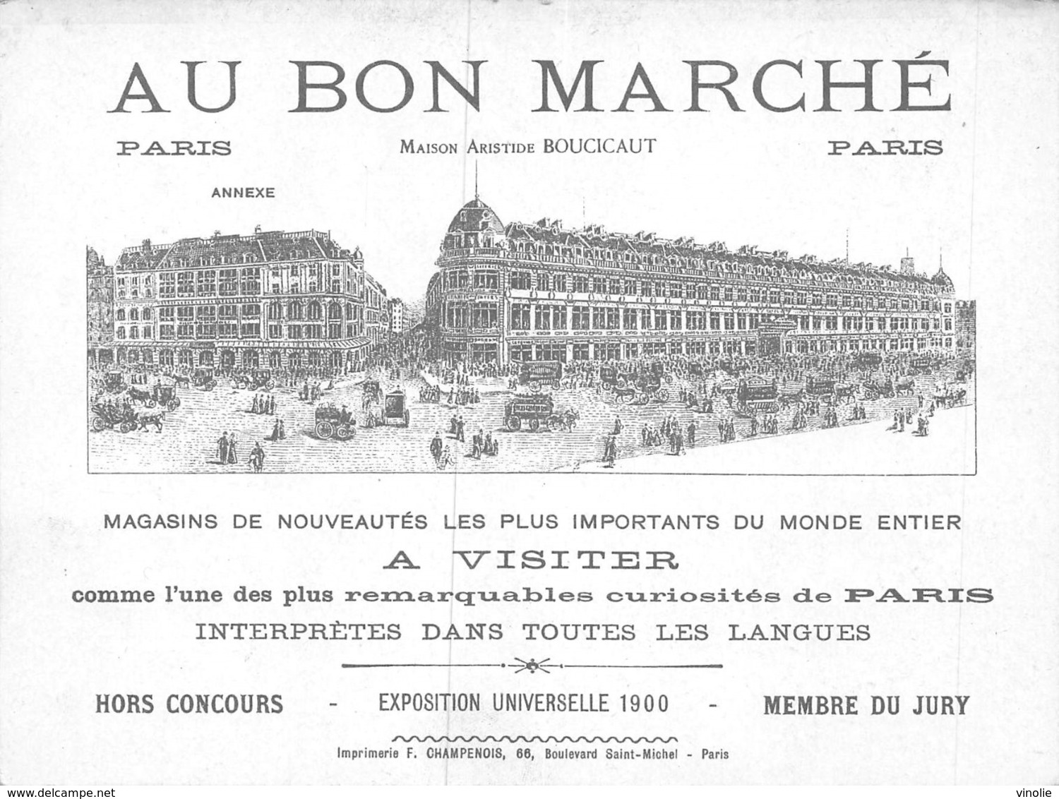 PIE.GRAND-FORMAT-19-GM-427 : AU BON MARCHE. LES PETITES MANOEUVRES. LE BIVOUAC. LITHOGRAPHIE CHAMPENOIS. - Au Bon Marché