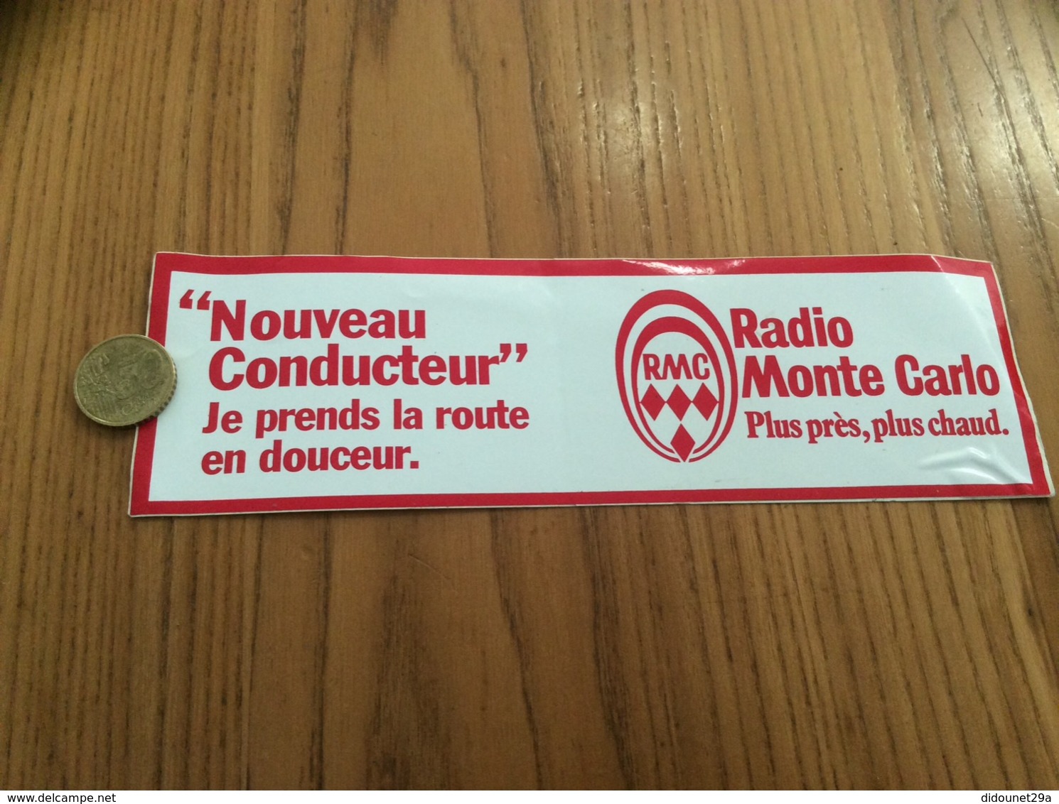 AUTOCOLLANT, Sticker « Nouveau Conducteur - RMC - Radio Monte Carlo » - Autocollants