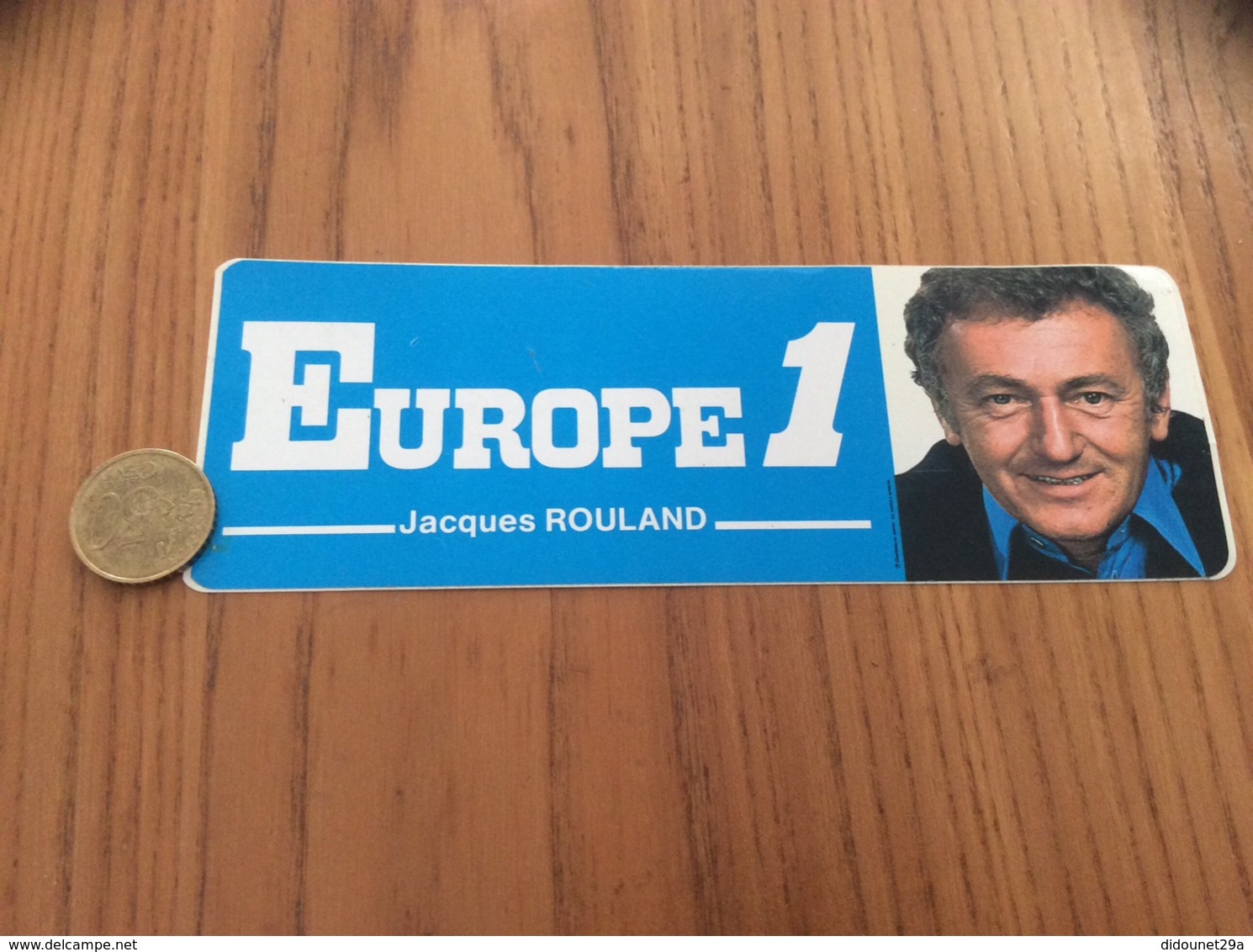 AUTOCOLLANT, Sticker «EUROPE 1 C’est Naturel - Jacques ROULAND » (radio) - Autocollants