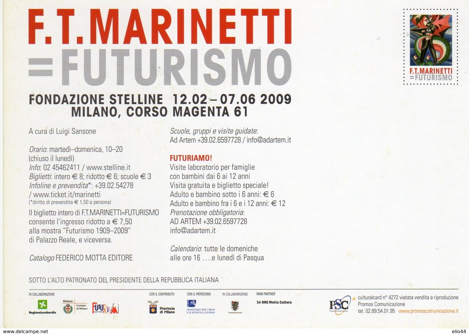 Tematica Illustratori - Futurismo Firmata  Marinetti -Fondazione Stelline MI - - Sonstige & Ohne Zuordnung