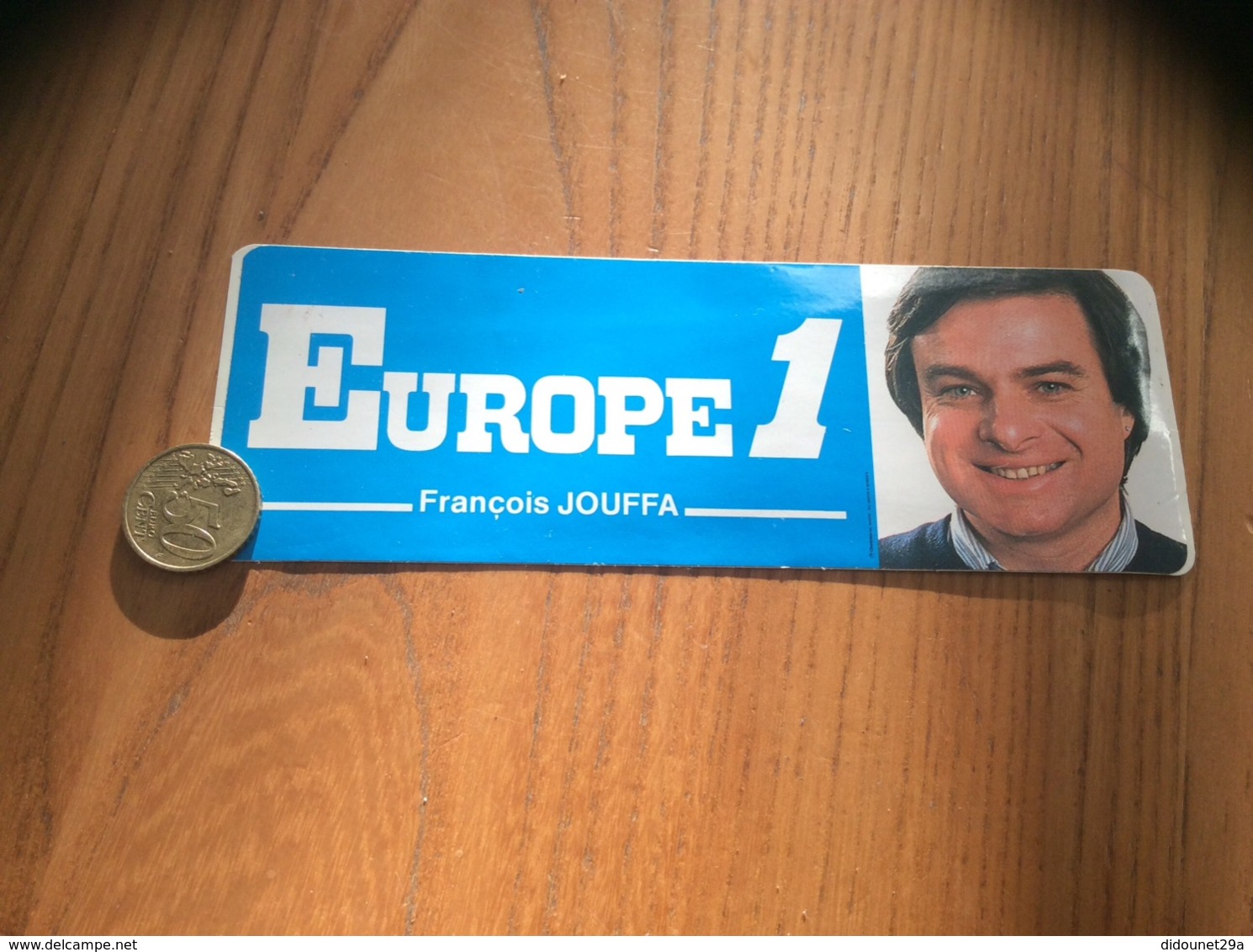 AUTOCOLLANT, Sticker «EUROPE 1 - François JOUFFA » (radio) - Autocollants