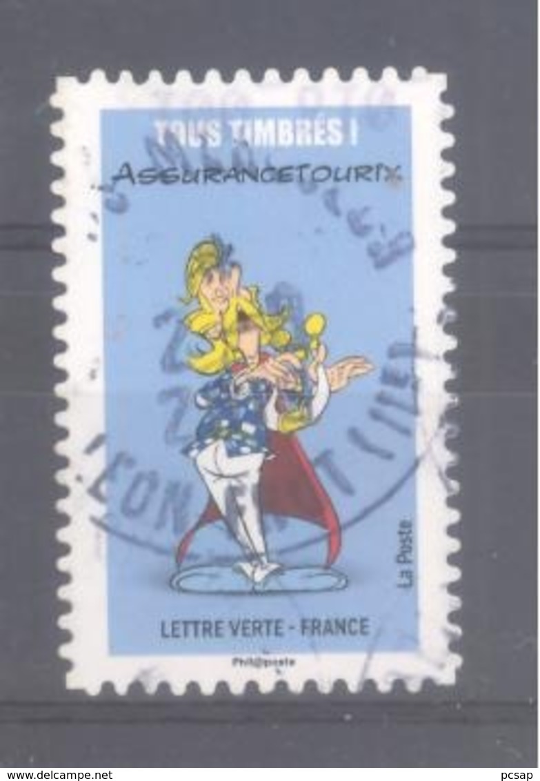 France Autoadhésif Oblitéré (Astérix Tous Irréductibles : Assurancetourix) (cachet Rond) - Gebruikt