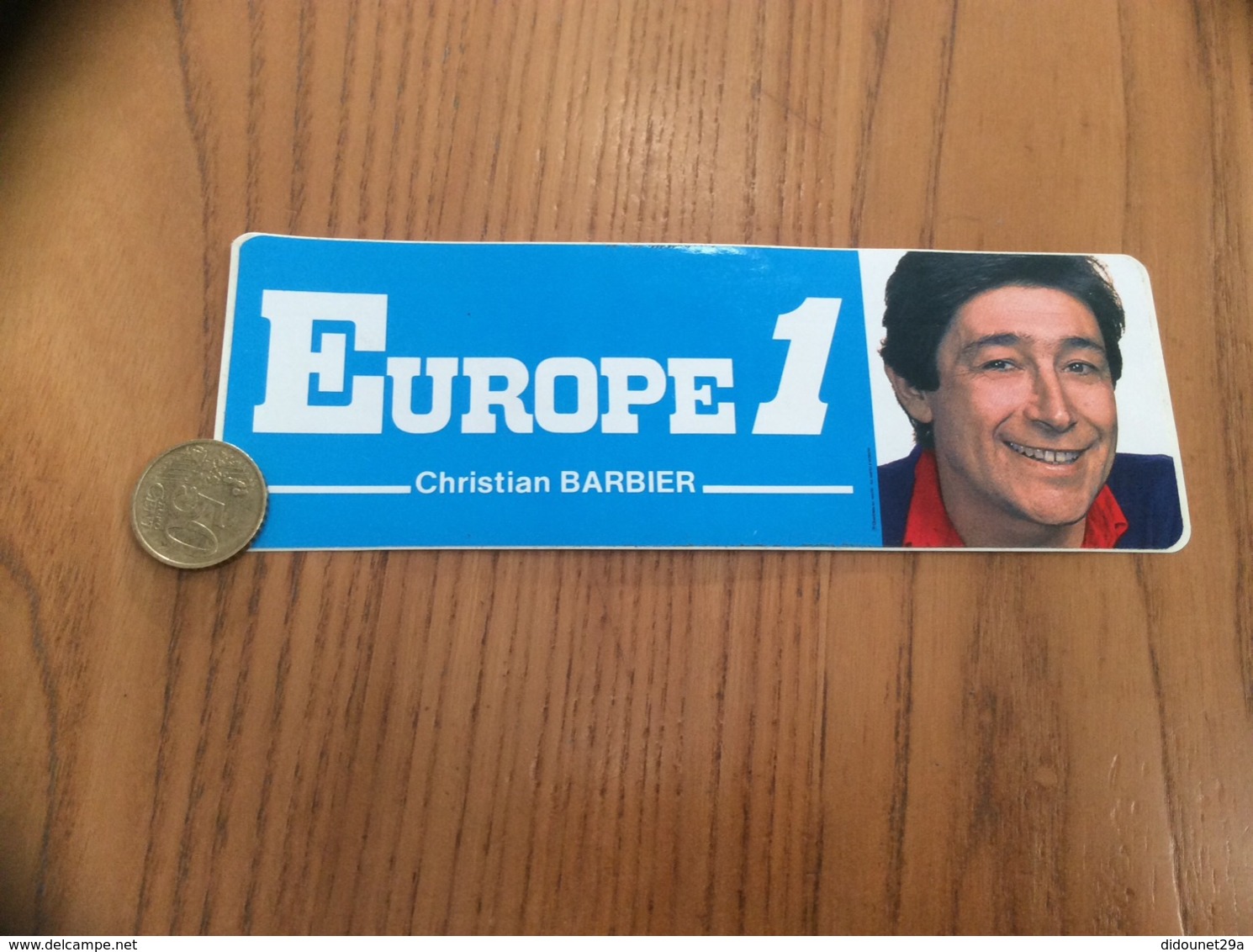 AUTOCOLLANT, Sticker «EUROPE 1 - Christian BARBIER » (radio) - Autocollants