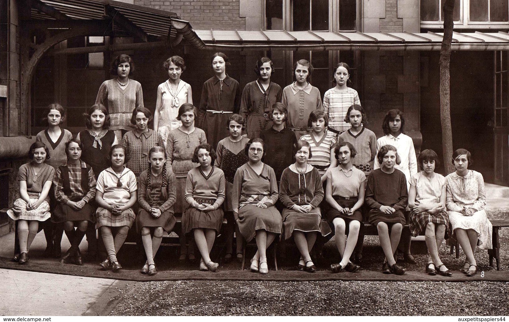 Grande Photo Originale Scolaire Lycée Lamartine à Paris - Classe De 5 ème A En 1929-1930 - Photo Pierre Petit Paris - Personnes Identifiées