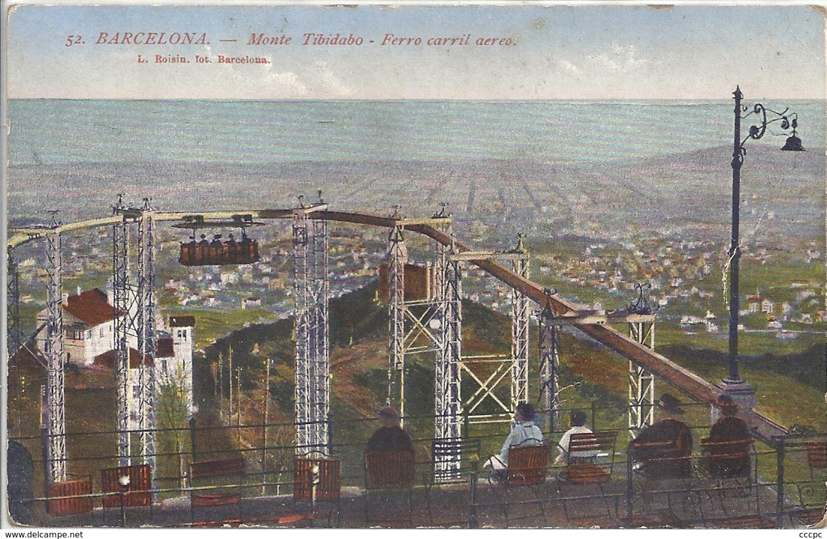 CPA Barcelona Monte Tibidabo Ferro Carril Aero - Barcelona