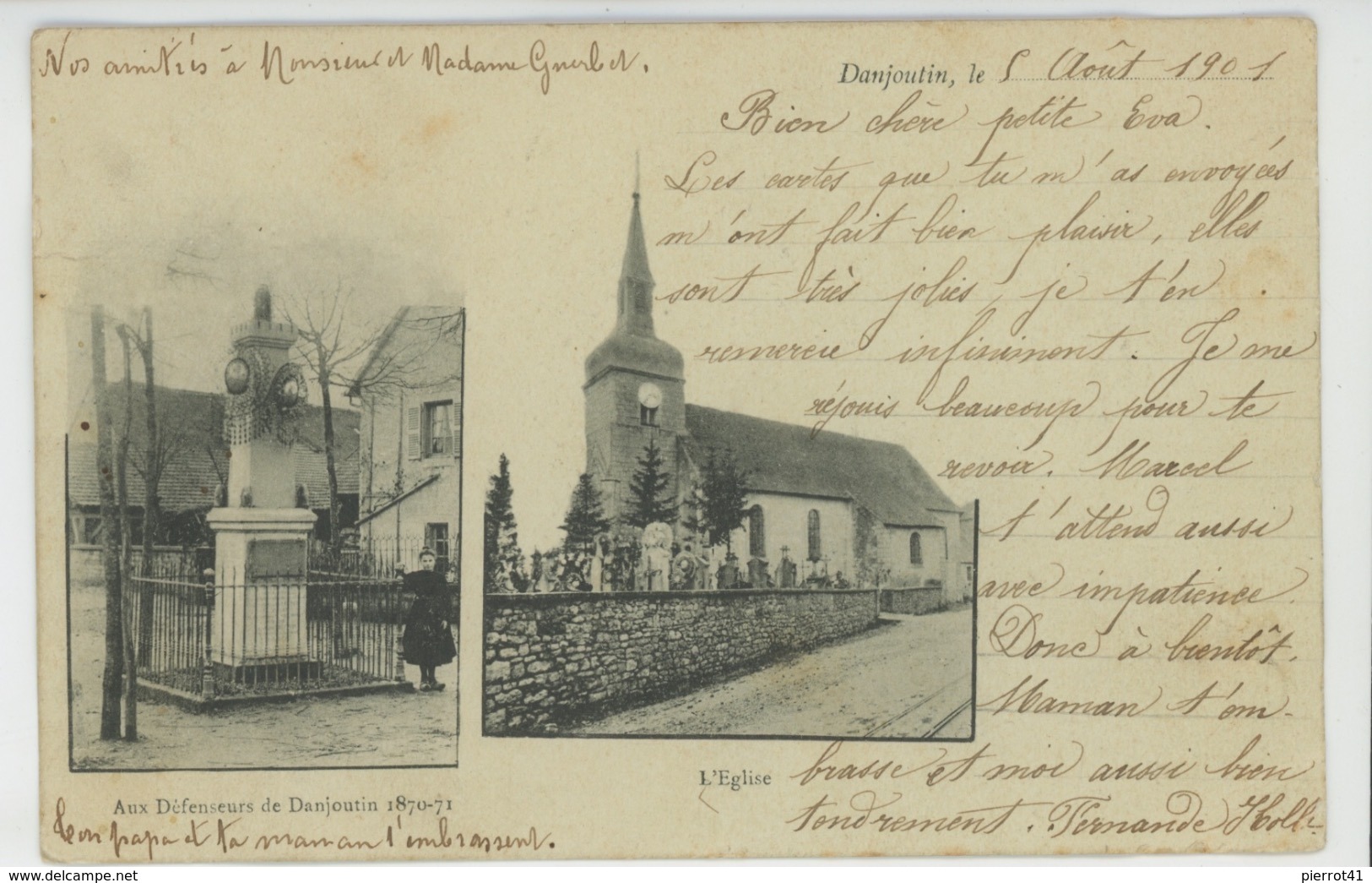 DANJOUTIN - L'Eglise Et Monument Aux Morts 1870-71 - Danjoutin