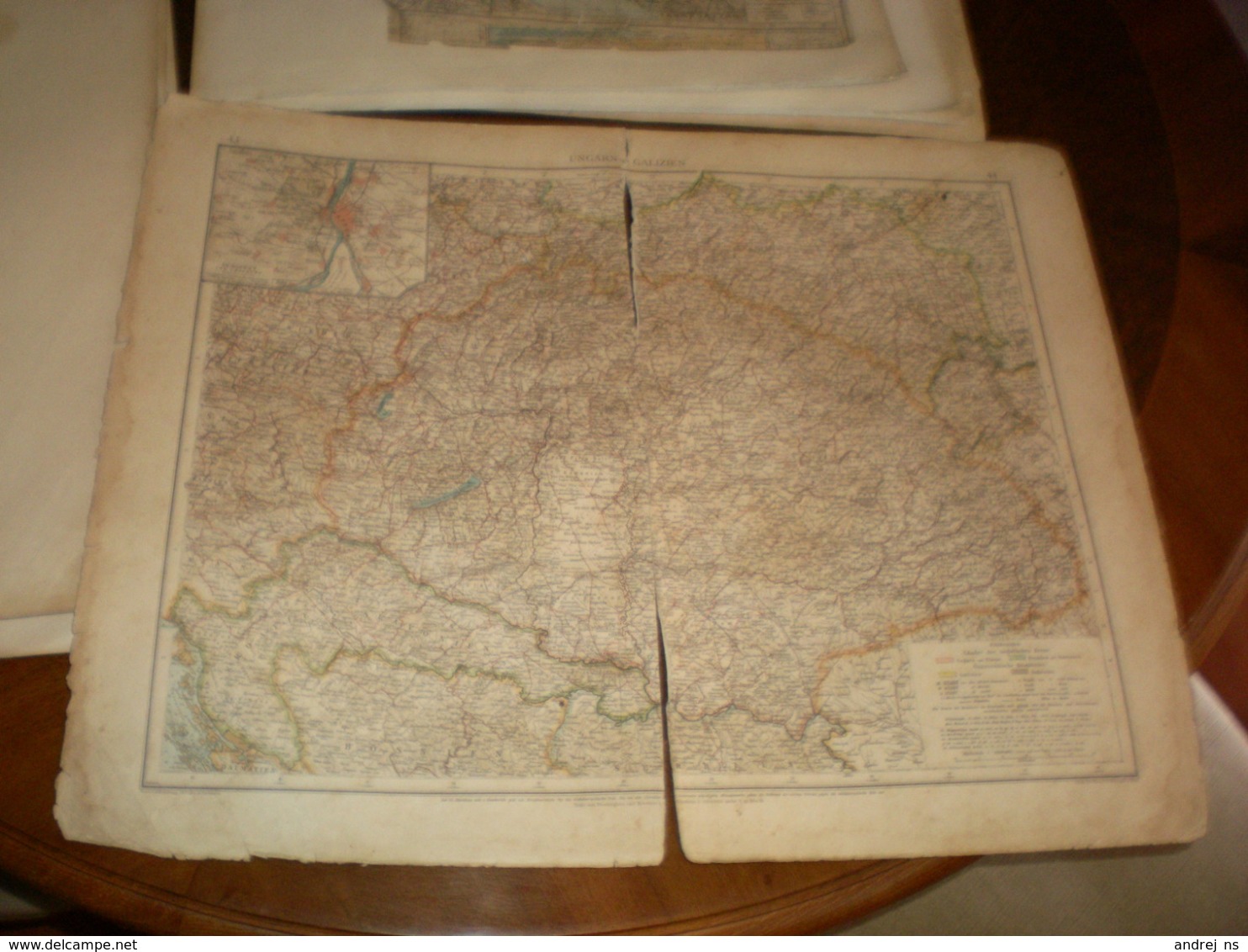 Ungarn Und Galizien Volks Und Familien Atlas A Shobel Leipzig 1901 Big Map - Geographische Kaarten