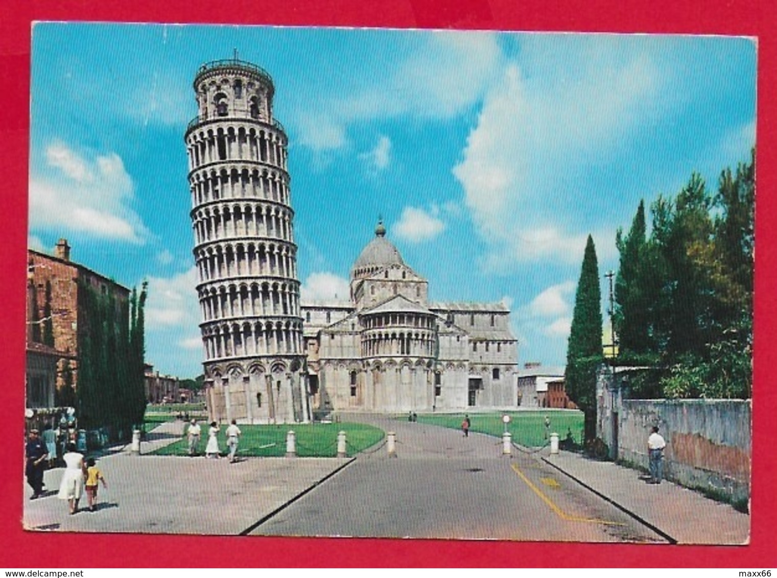 CARTOLINA VG ITALIA - PISA - Torre Pendente E Abside Del Duomo - PUBBLICITARIA ALITALIA AIRLINES - 10 X 15 - 1962 STRA - Pisa