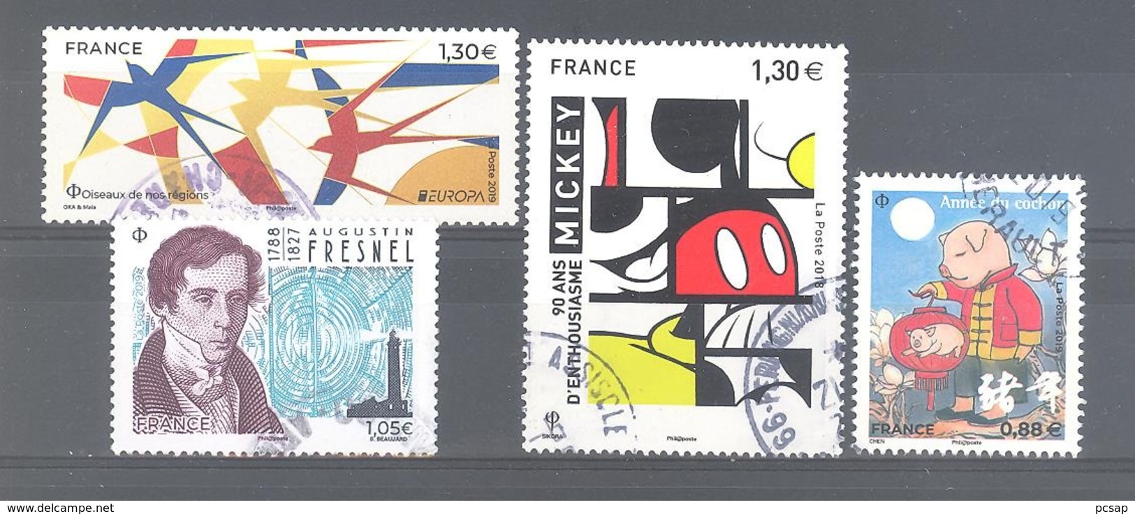 France Oblitérés : Oiseaux De Nos Régions - Augustin Fresnel - Année Du Cochon 0,88 Pt Format & N°5259 (cachet Rond) - Gebruikt